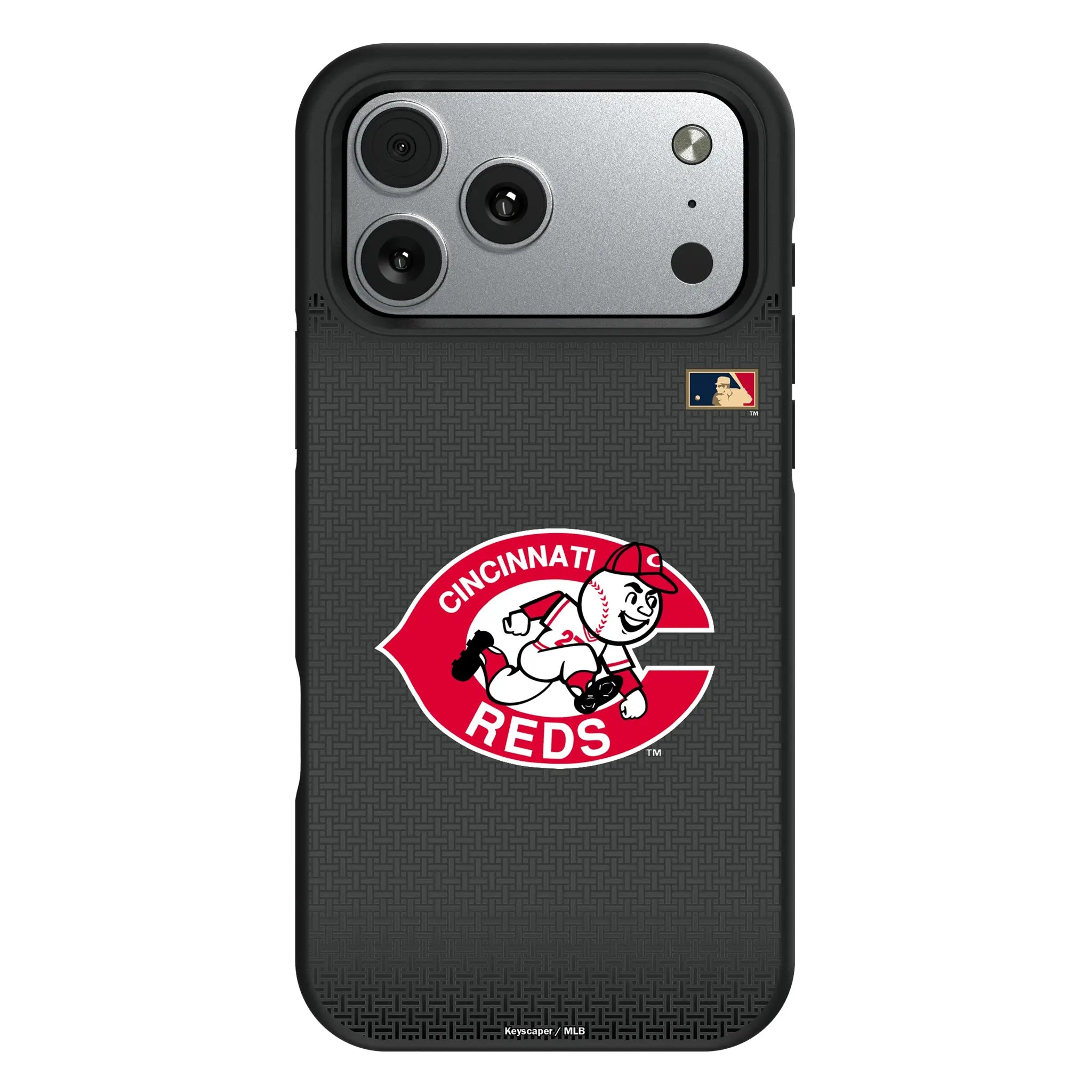 Cincinnati Reds 1974-1992 - Cooperstown Collection Linen iPhone Bump Phone Case for Apple iPhone#Device_iPhone 17 Pro Max