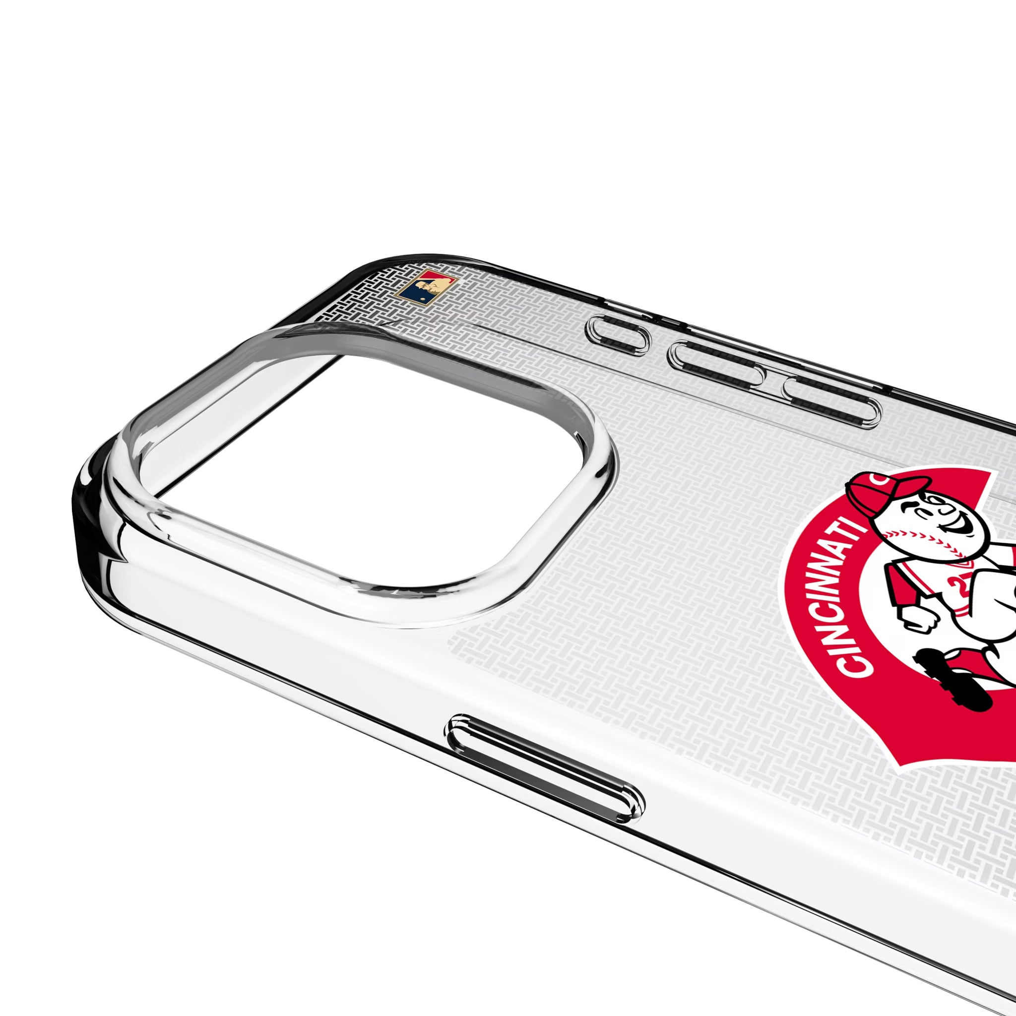 Cincinnati Reds 1974-1992 - Cooperstown Collection Linen iPhone Clear Phone Case for Apple iPhone - Detail