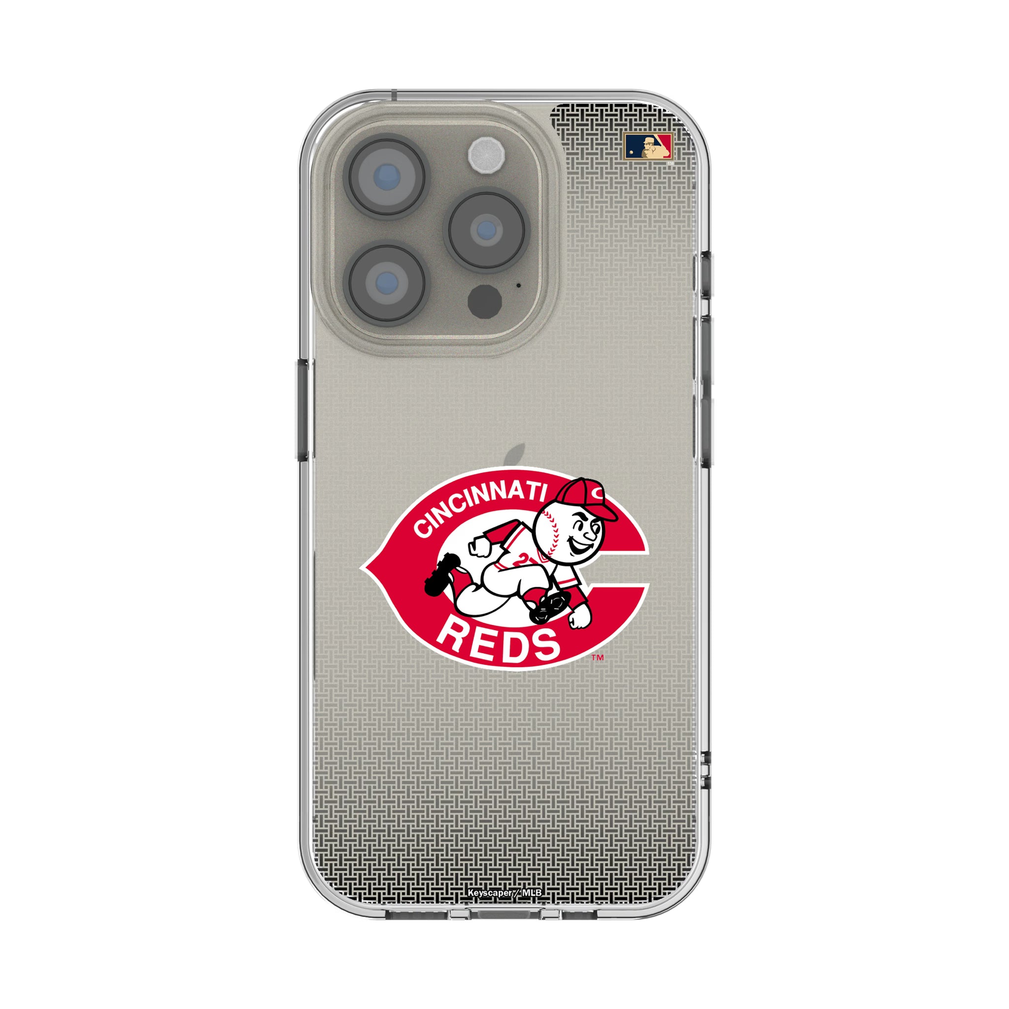 Cincinnati Reds 1974-1992 - Cooperstown Collection Linen iPhone Clear Phone Case for Apple iPhone