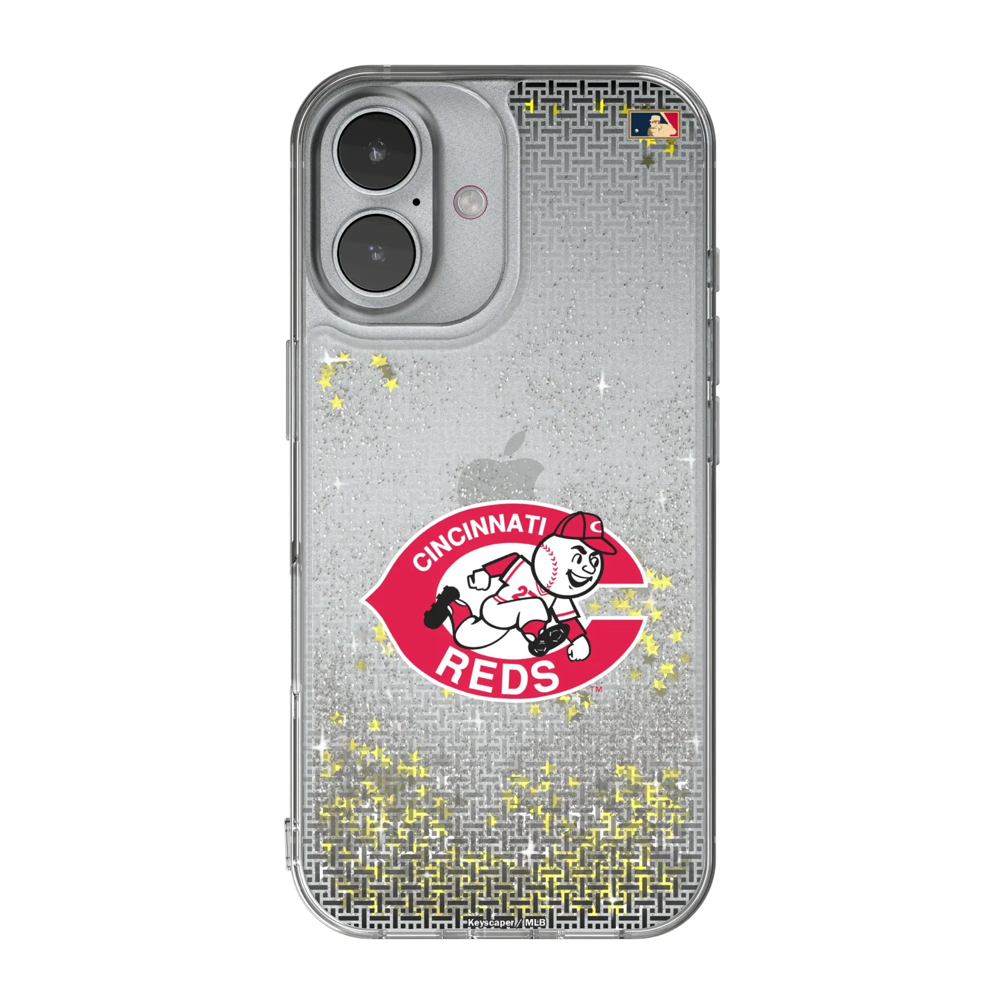 Cincinnati Reds 1974-1992 - Cooperstown Collection Linen iPhone Glitter Phone Case for Apple iPhone