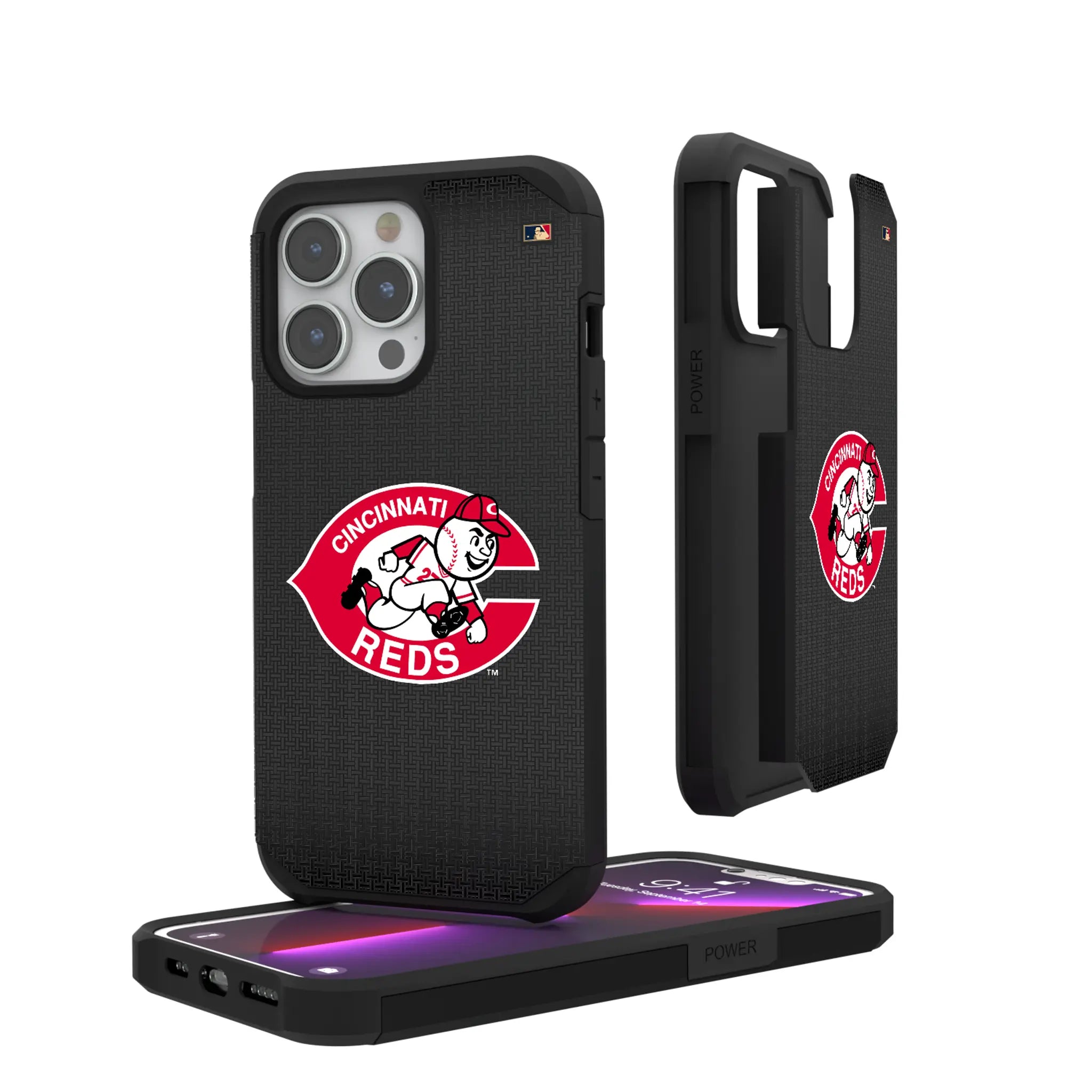 Cincinnati Reds 1974-1992 - Cooperstown Collection Linen iPhone Rugged Phone Case for Apple iPhone