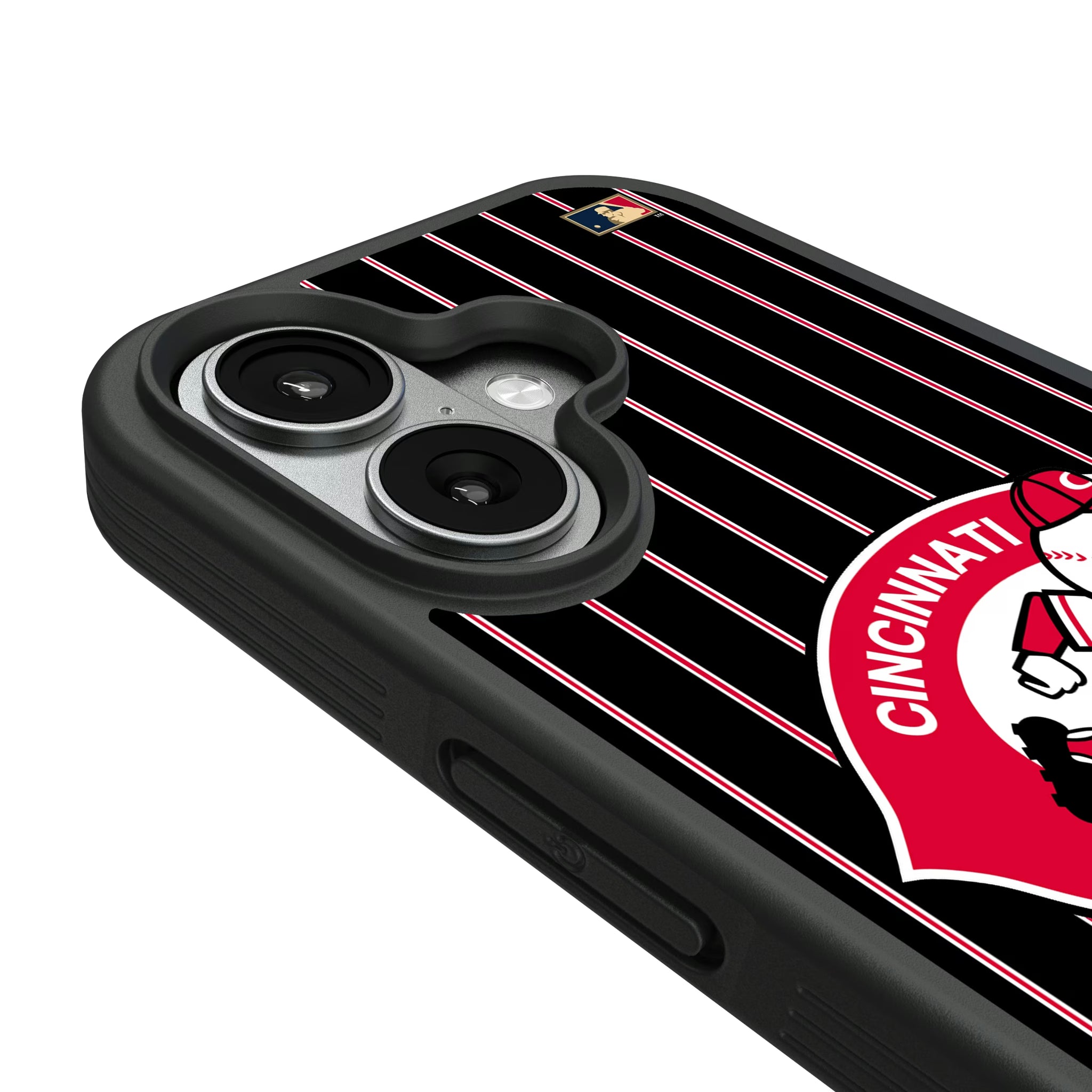 Cincinnati Reds 1974-1992 - Cooperstown Collection Pinstripe iPhone Bump Phone Case for Apple iPhone - Detail#Device_iPhone 17