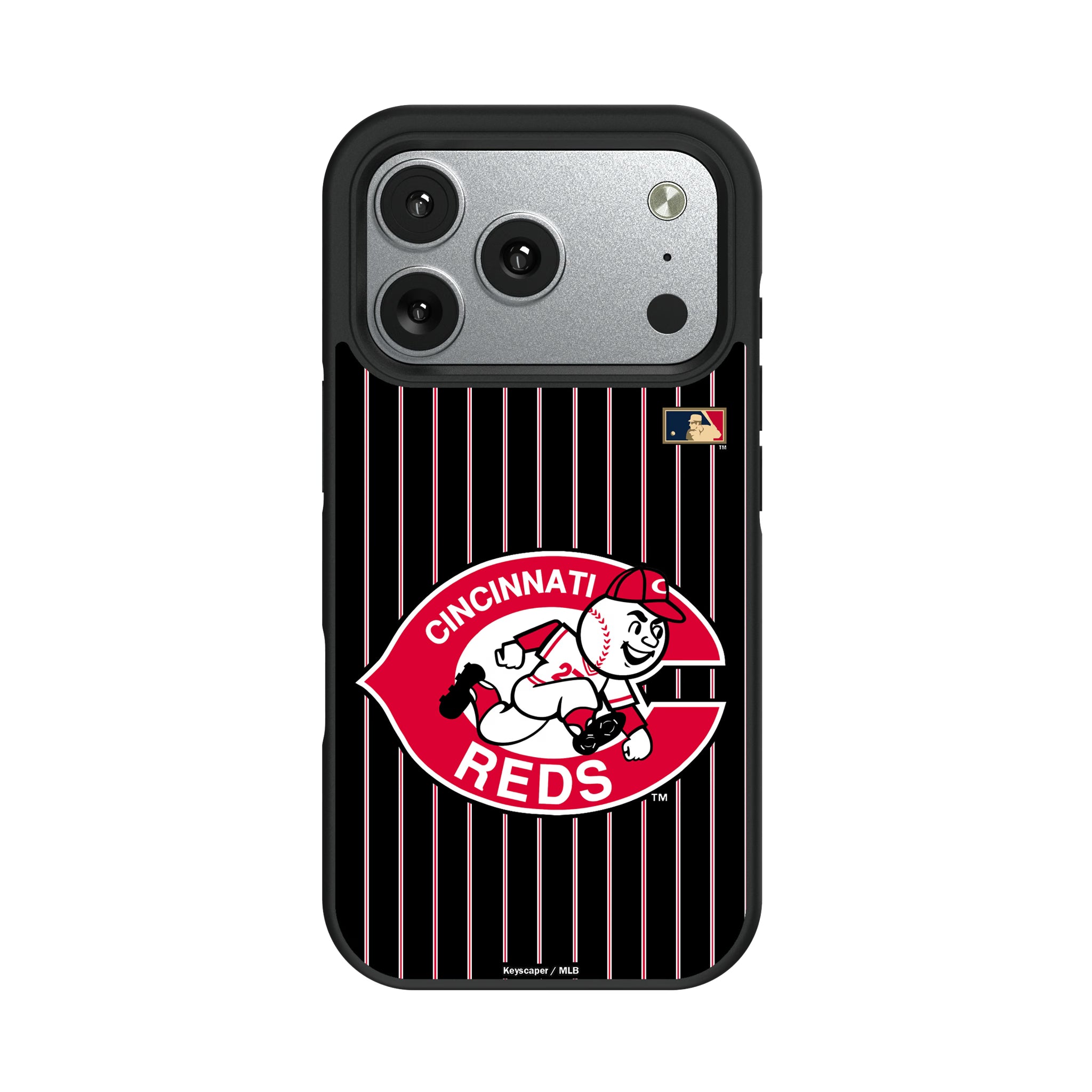 Cincinnati Reds 1974-1992 - Cooperstown Collection Pinstripe iPhone Bump Phone Case for Apple iPhone#Device_iPhone 17 Pro
