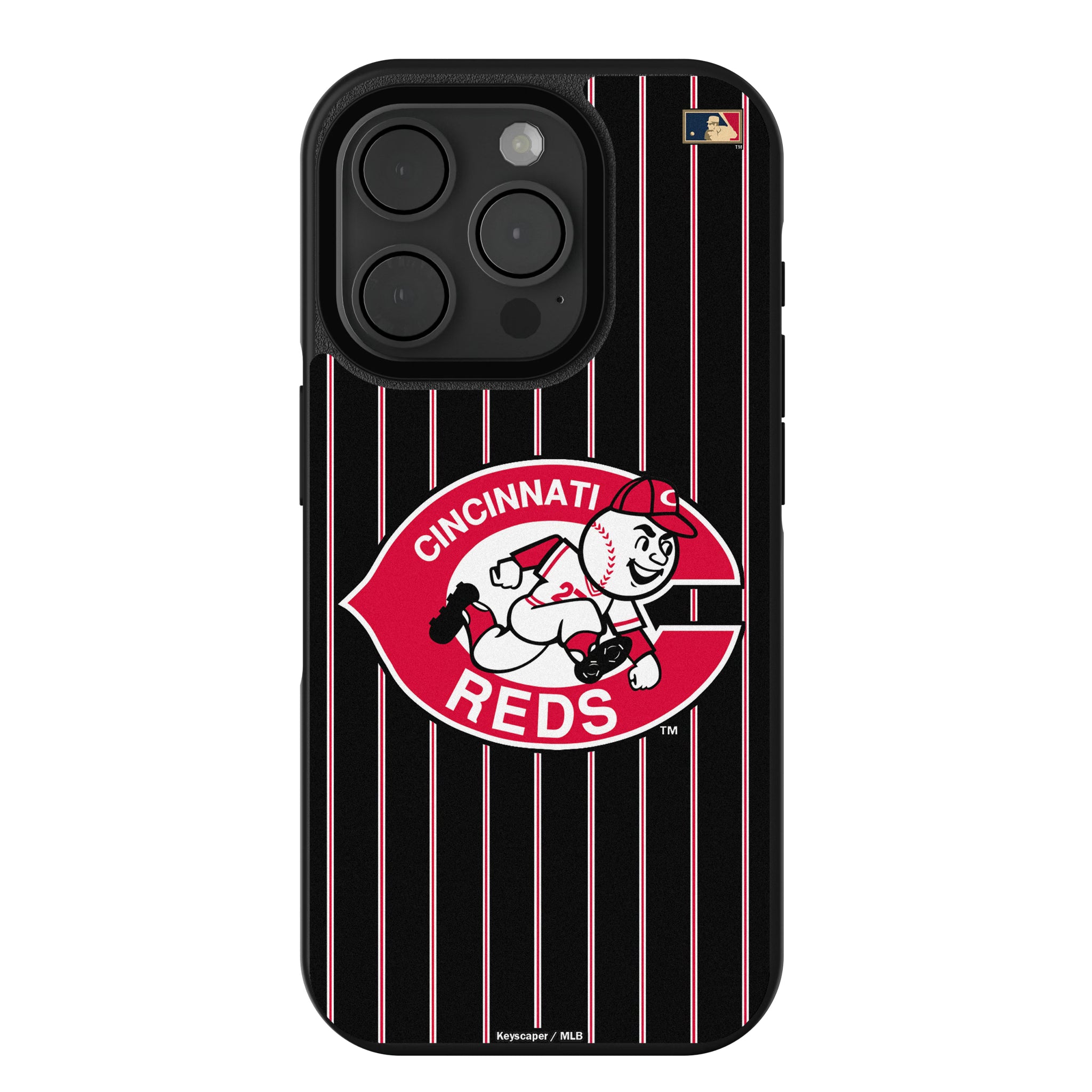 Cincinnati Reds 1974-1992 - Cooperstown Collection Pinstripe iPhone Bump Phone Case for Apple iPhone