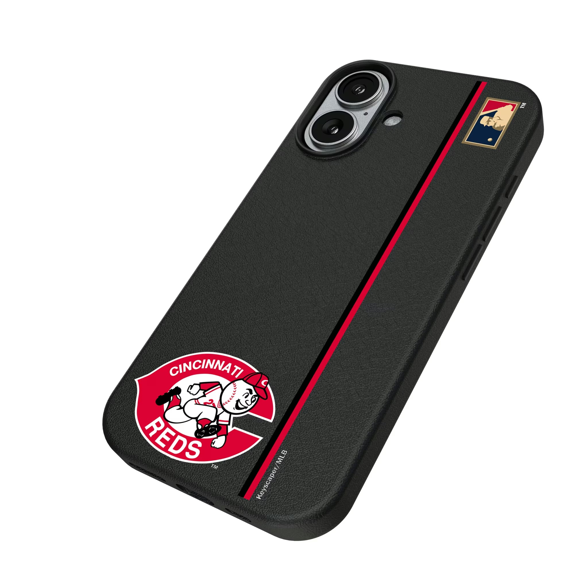 Cincinnati Reds 1974-1992 - Cooperstown Collection Sidebar iPhone MagSafe Compatible Phone Case for Apple iPhone - Isometric View#Device_iPhone 17