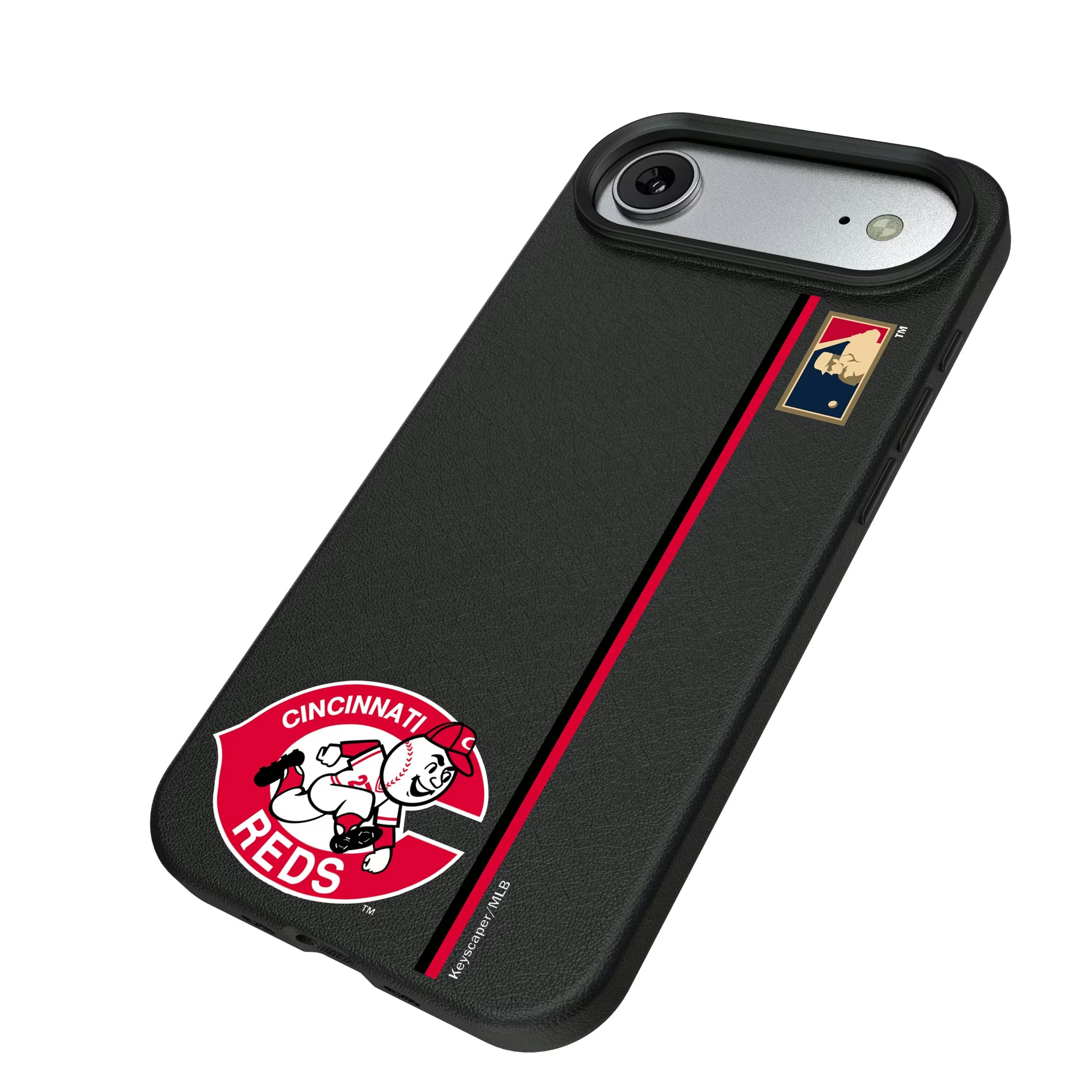 Cincinnati Reds 1974-1992 - Cooperstown Collection Sidebar iPhone MagSafe Compatible Phone Case for Apple iPhone - Isometric View#Device_iPhone Air