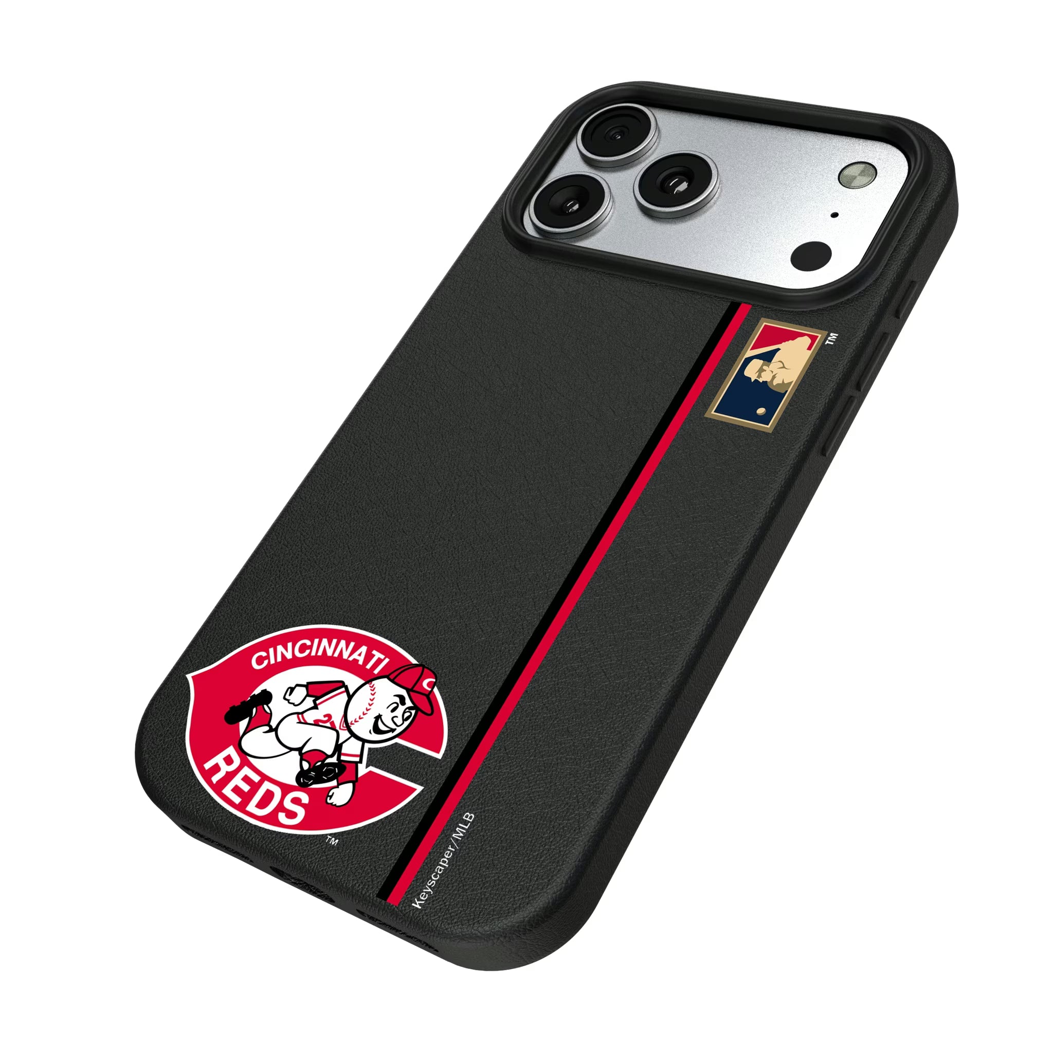 Cincinnati Reds 1974-1992 - Cooperstown Collection Sidebar iPhone MagSafe Compatible Phone Case for Apple iPhone - Isometric View#Device_iPhone 17 Pro Max