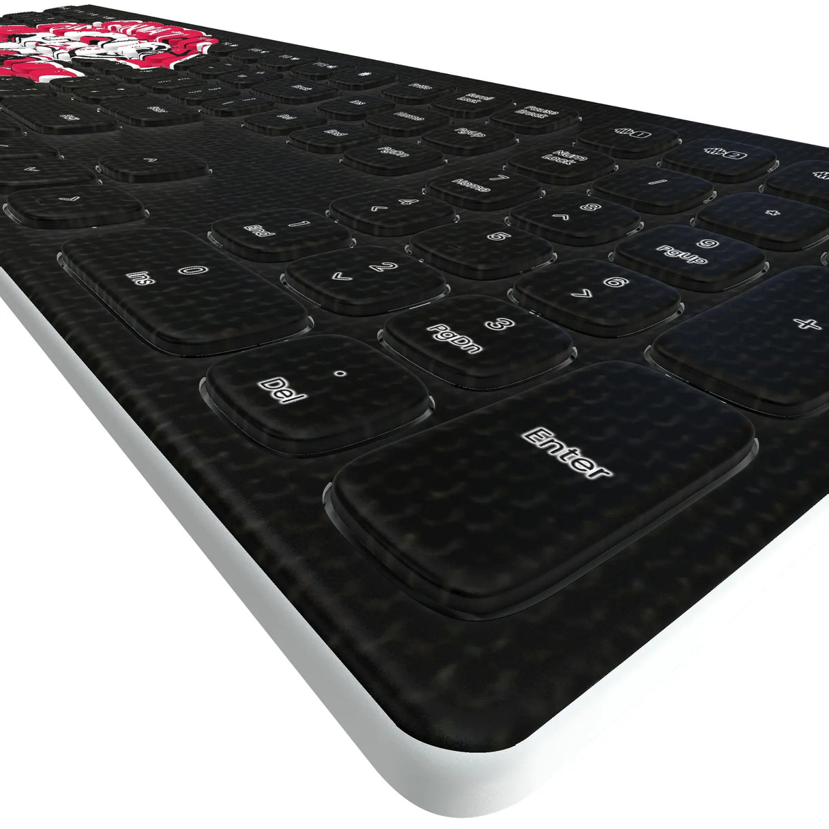Cincinnati Reds 1974-1992 - Cooperstown Collection Solid KKB605 Curved Wireless Keyboard - Detail