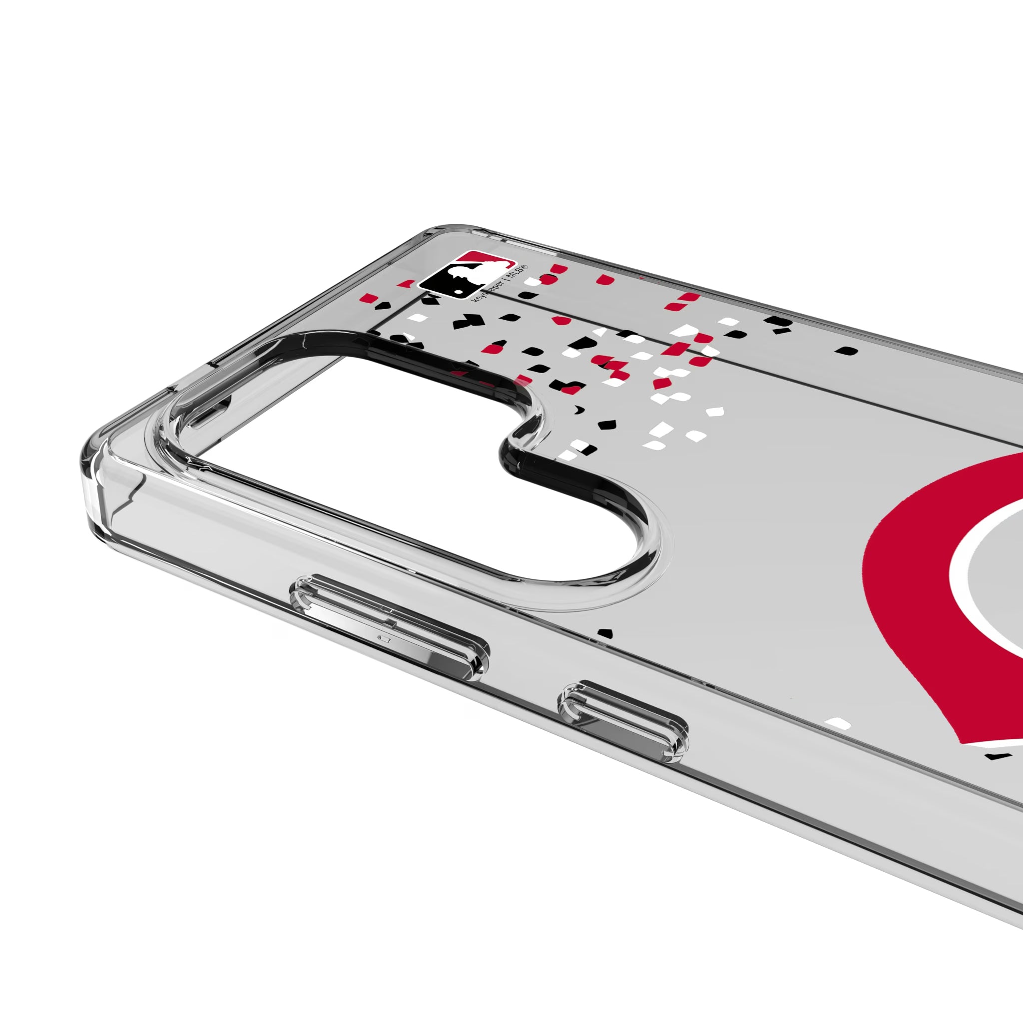 Cincinnati Reds Confetti Galaxy Clear Phone Case for Samsung Galaxy - Detail