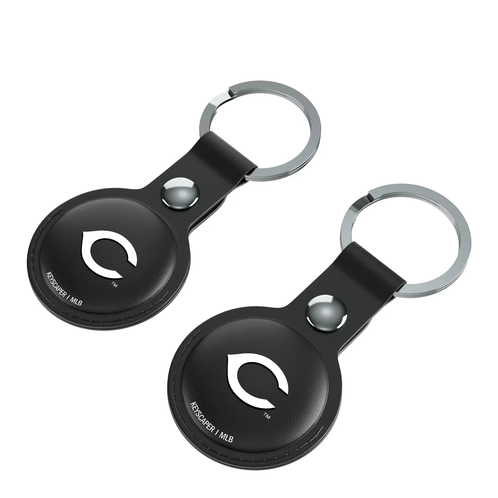 Cincinnati Reds Insignia AirTag Black Airtag Holder 2-Pack - Isometric View
