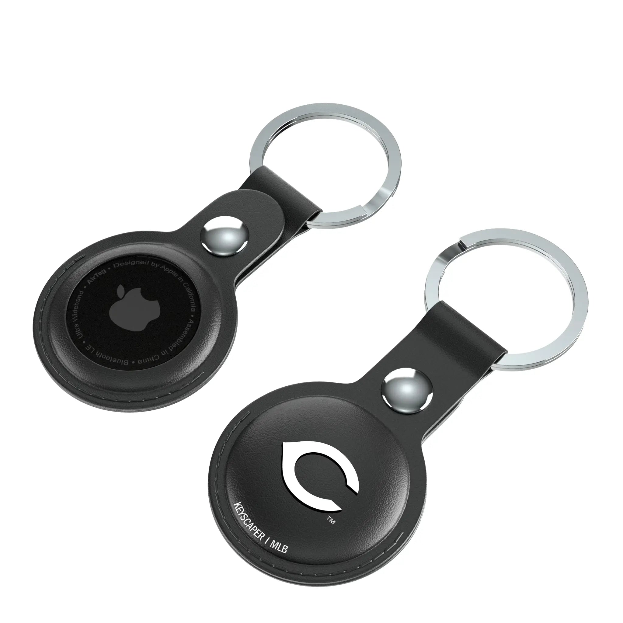 Cincinnati Reds Insignia AirTag Black Airtag Holder 2-Pack - Isometric View