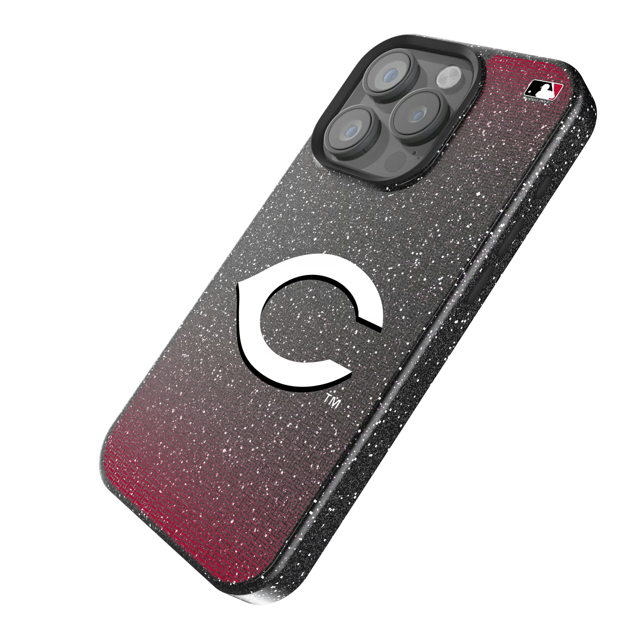 Cincinnati Reds Linen iPhone Bling Phone Case for Apple iPhone - Isometric View