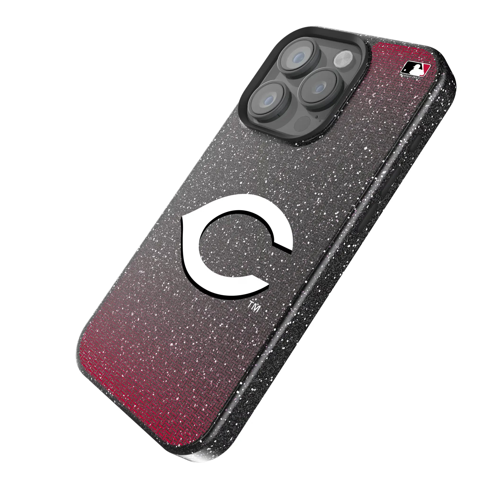 Cincinnati Reds Linen iPhone Bling Phone Case for Apple iPhone - Isometric View