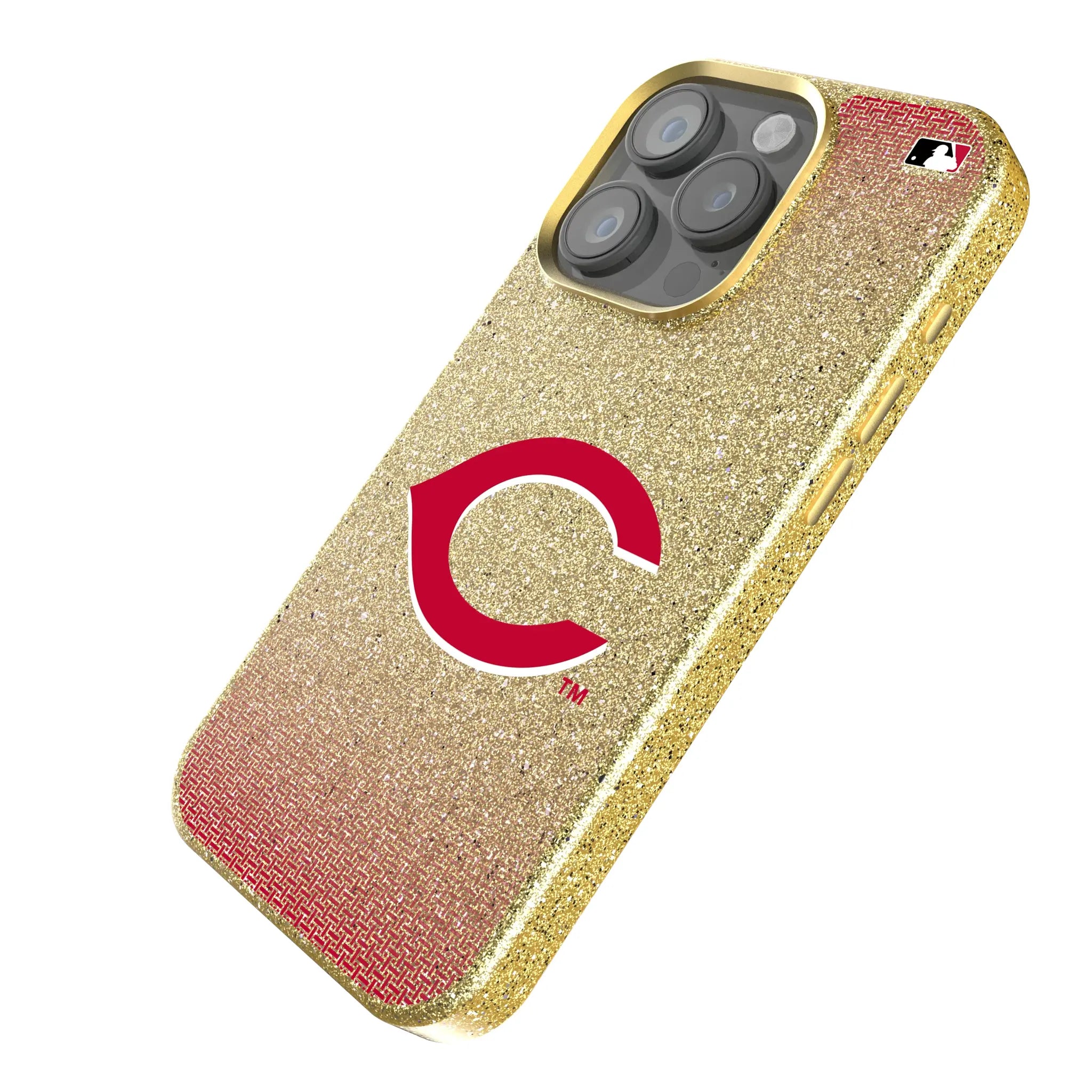 Cincinnati Reds Linen iPhone Bling Phone Case for Apple iPhone - Isometric View