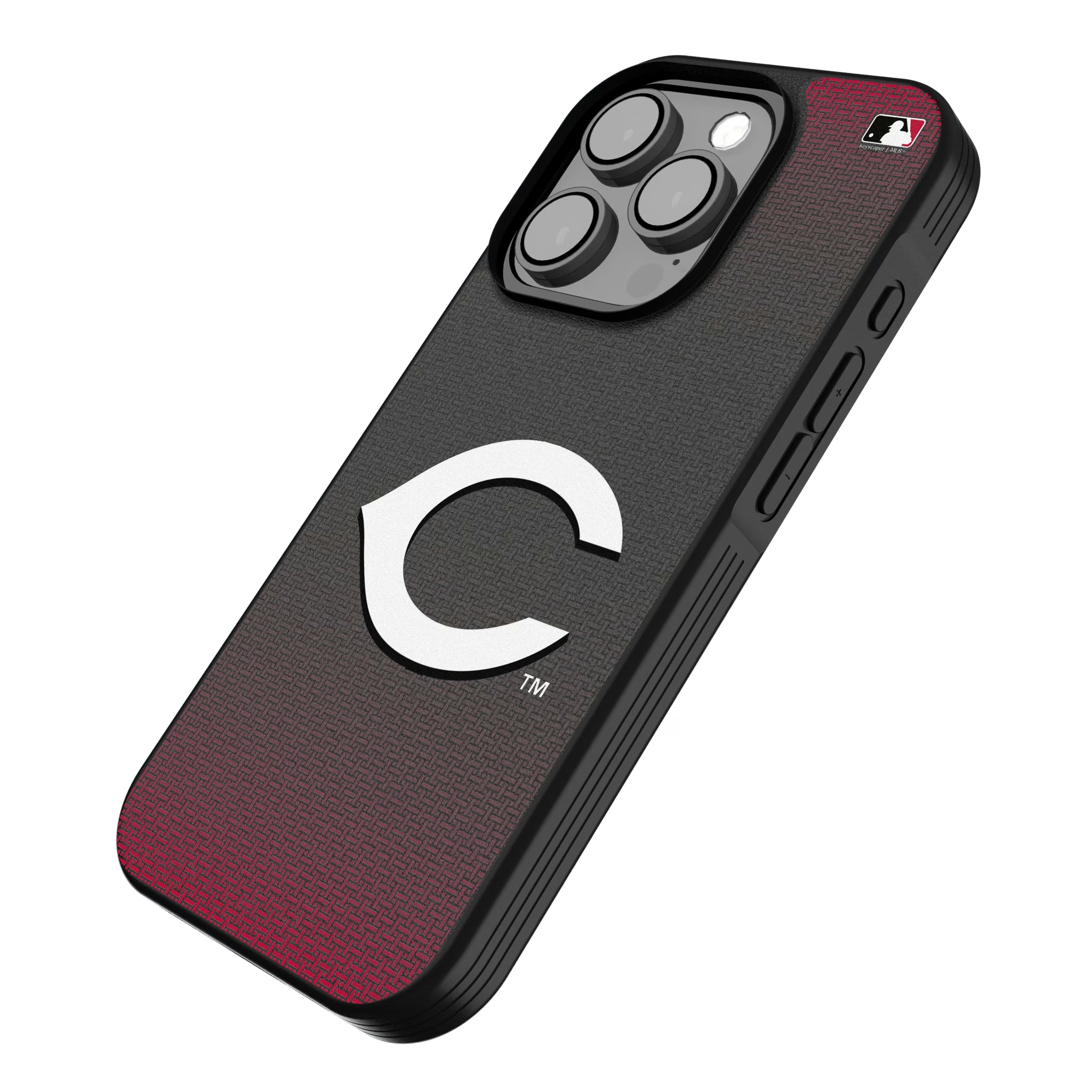 Cincinnati Reds Linen iPhone Bump Phone Case for Apple iPhone - Isometric View