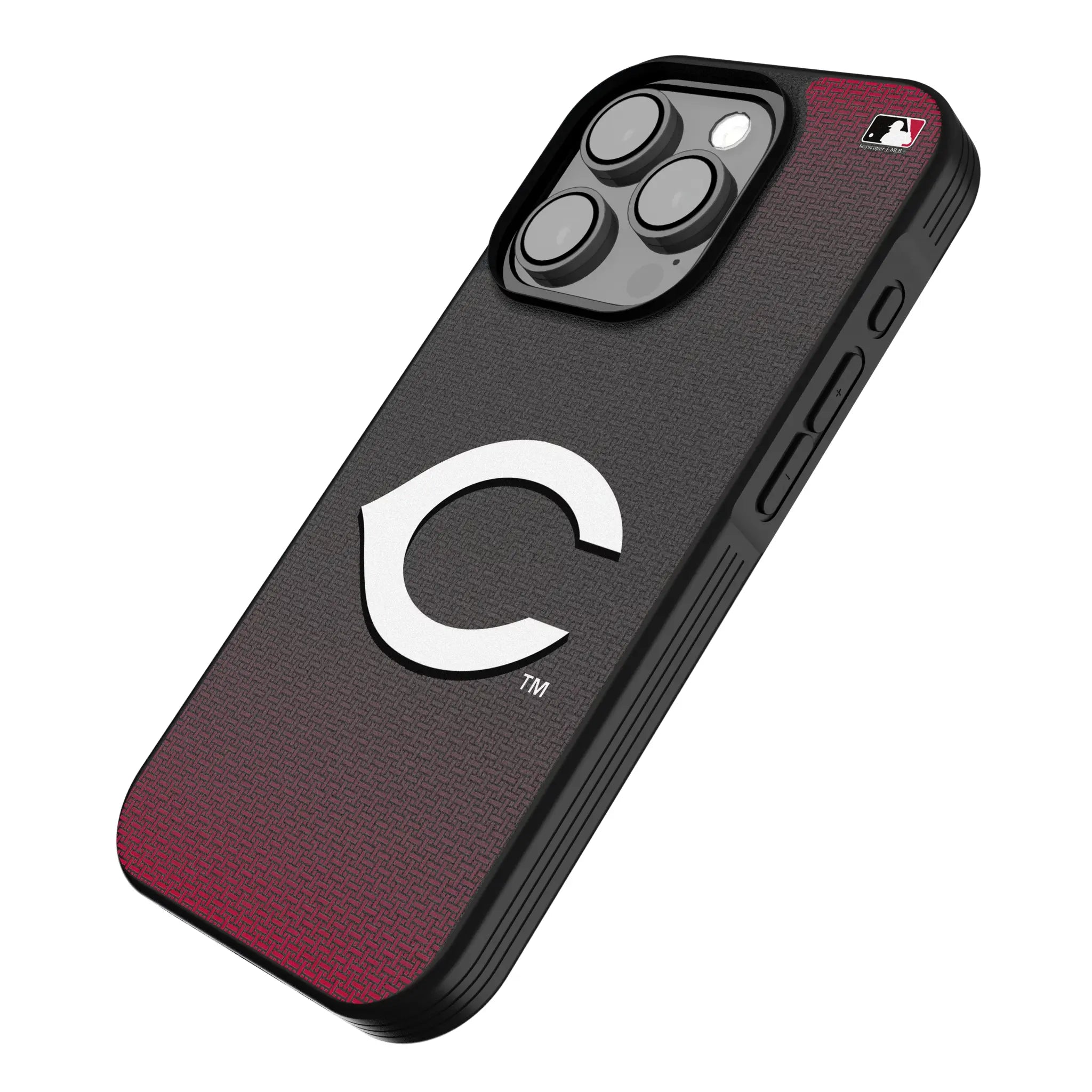 Cincinnati Reds Linen iPhone Bump Phone Case for Apple iPhone - Isometric View