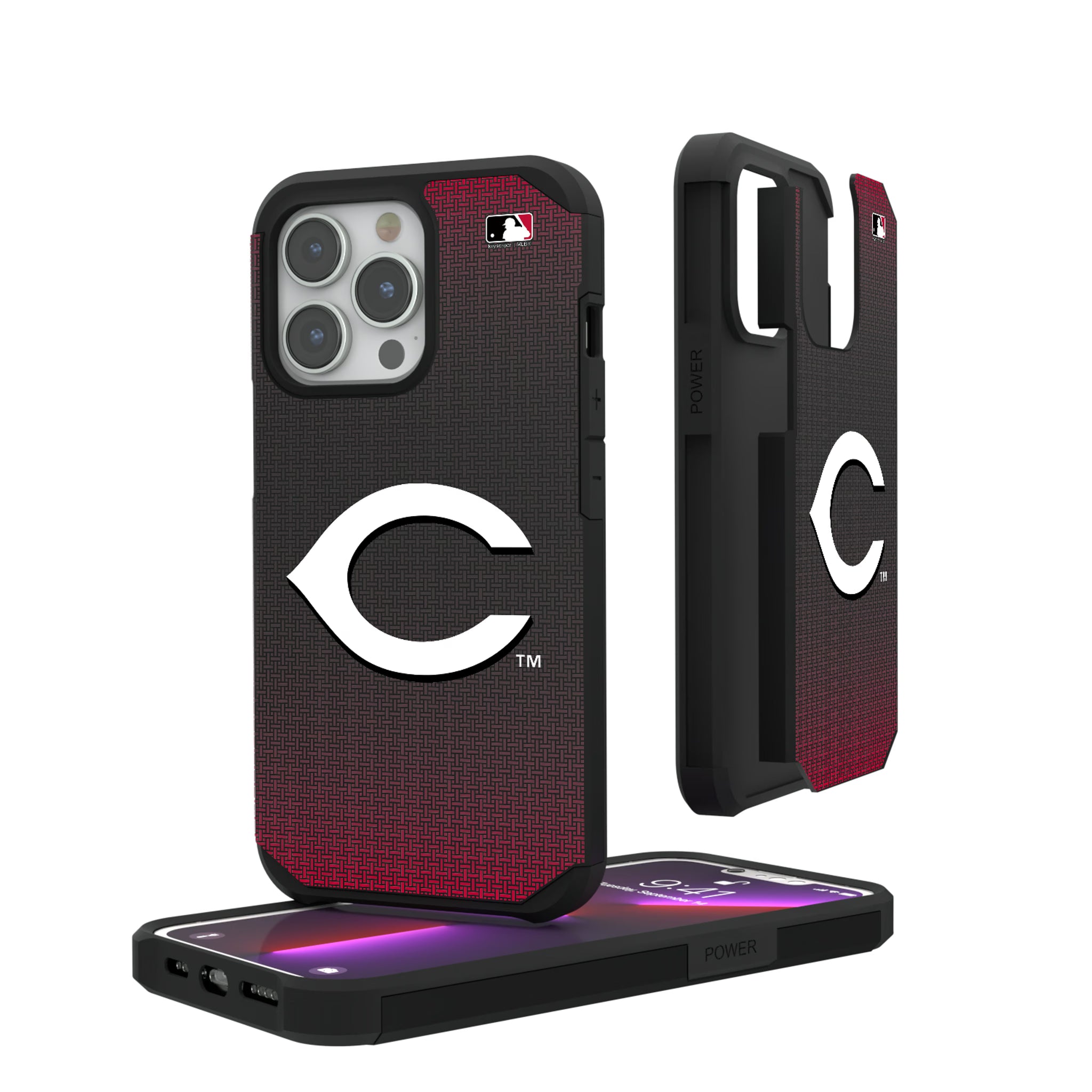 Cincinnati Reds Linen iPhone Rugged Phone Case for Apple iPhone#Device_iPhone 13 Pro