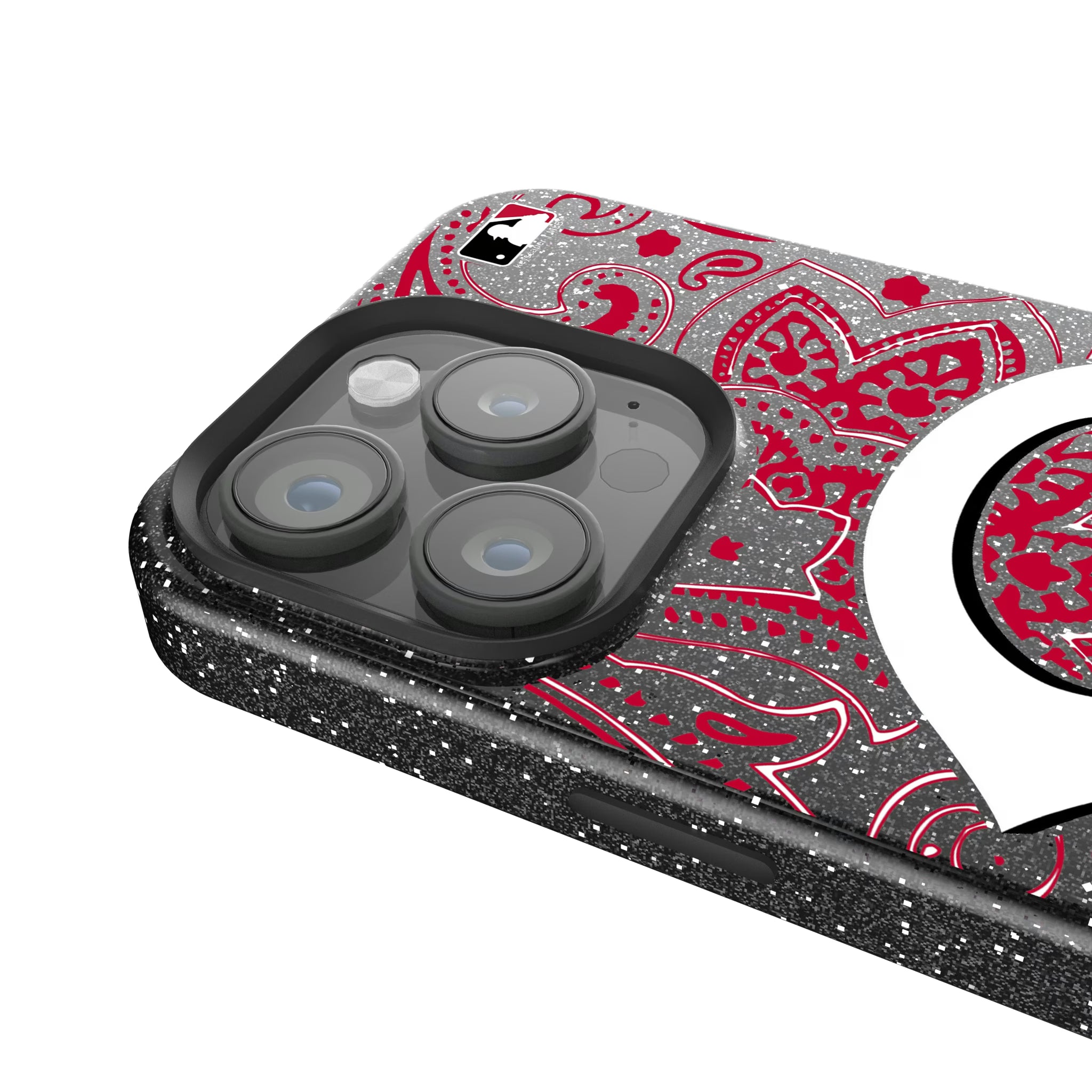 Cincinnati Reds Paisley iPhone Bling Phone Case for Apple iPhone - Detail