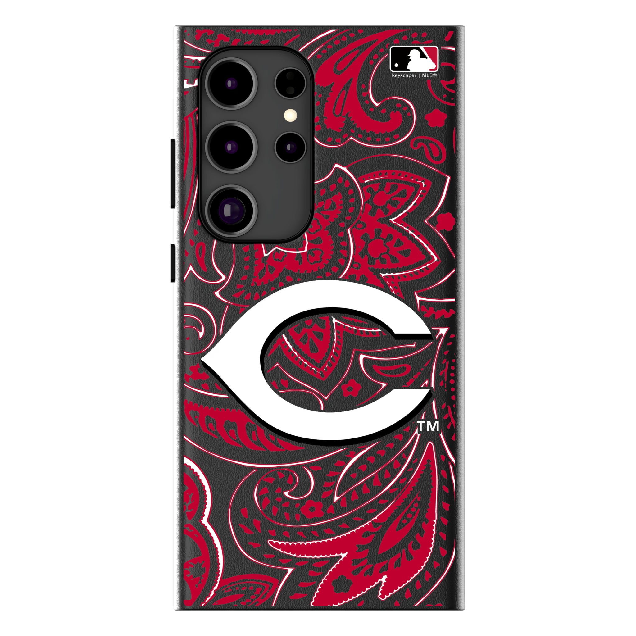 Cincinnati Reds Paisley Galaxy MagSafe Compatible Phone Case for Samsung Galaxy