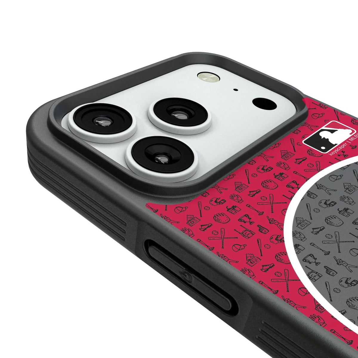 Cincinnati Reds Personalized Circle iPhone Bump Phone Case for Apple iPhone - Detail#Device_iPhone 18 Pro