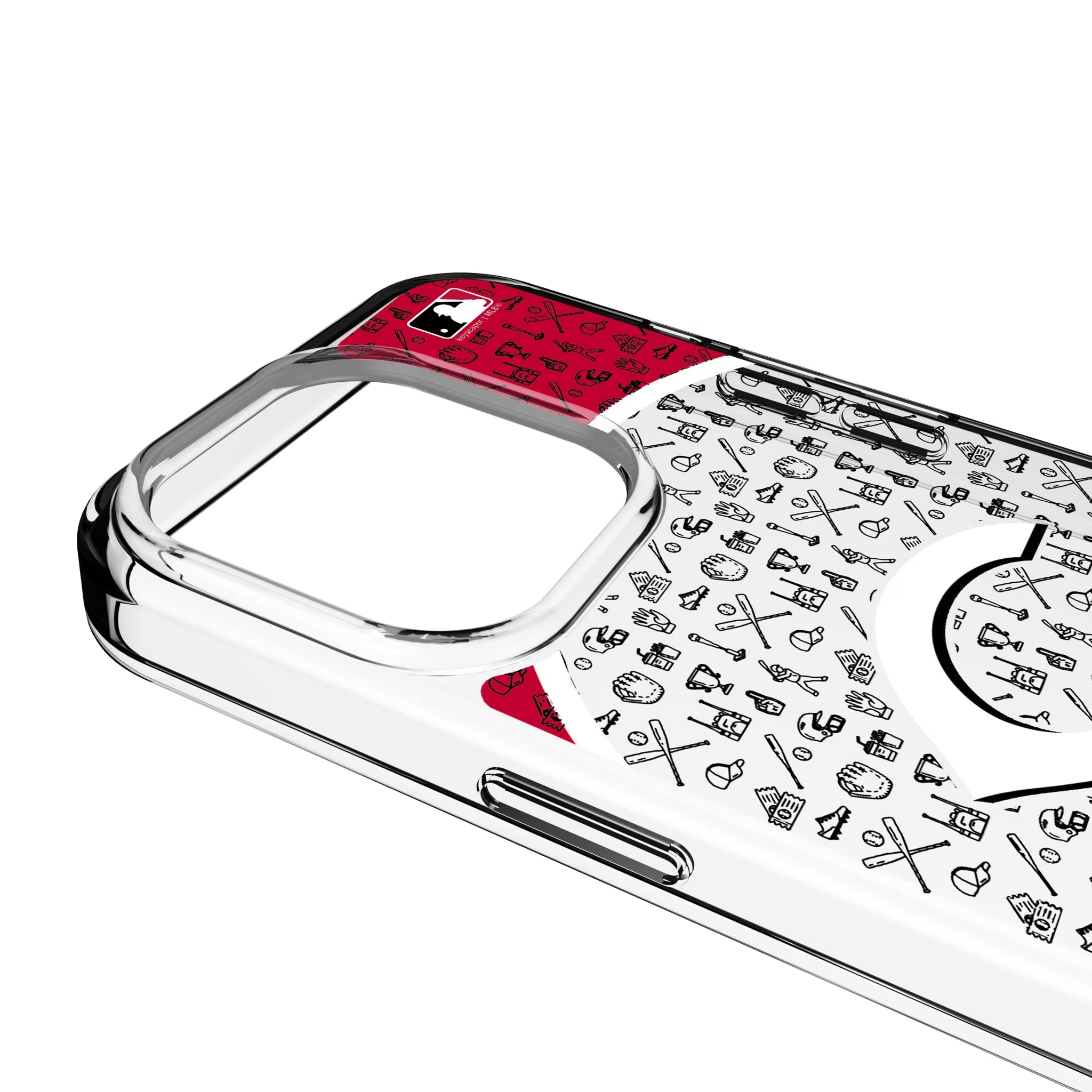Cincinnati Reds Personalized Circle iPhone Clear Phone Case for Apple iPhone - Detail