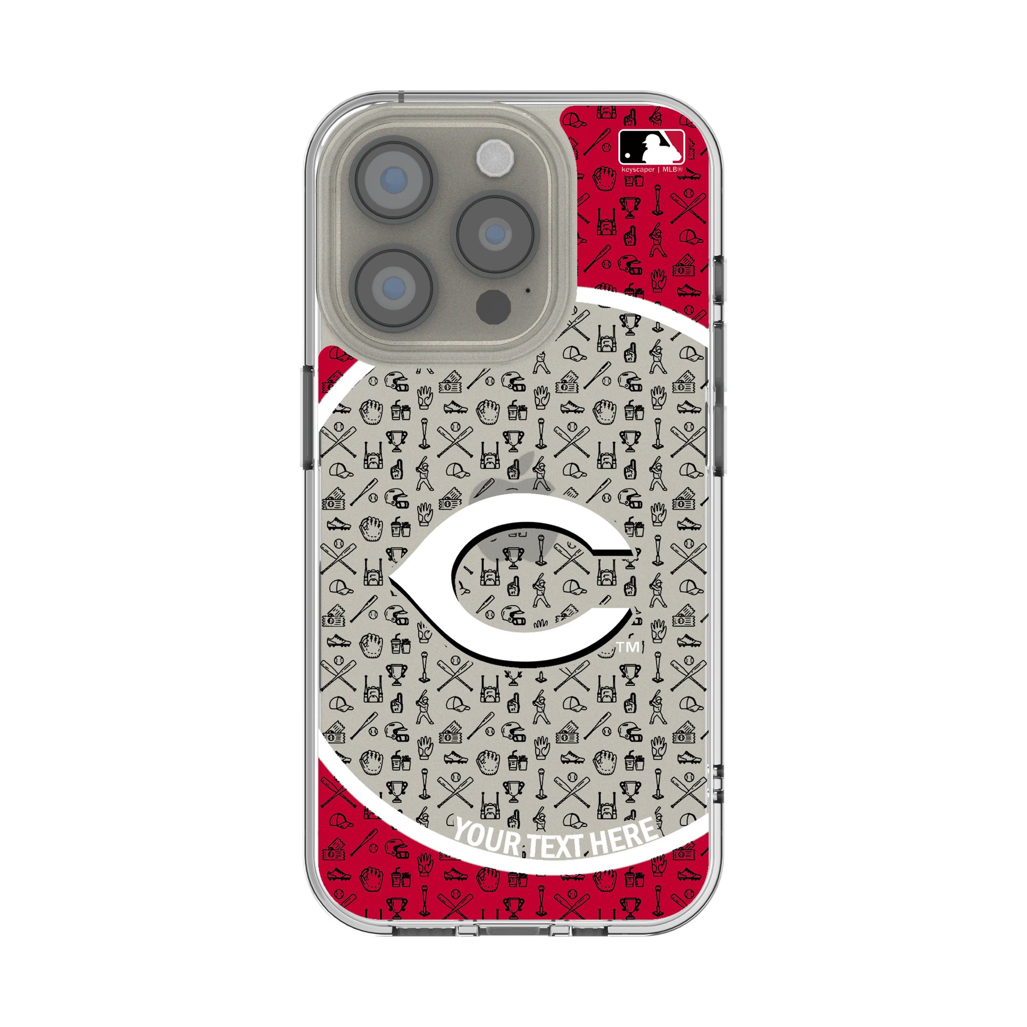 Cincinnati Reds Personalized Circle iPhone Clear Phone Case for Apple iPhone