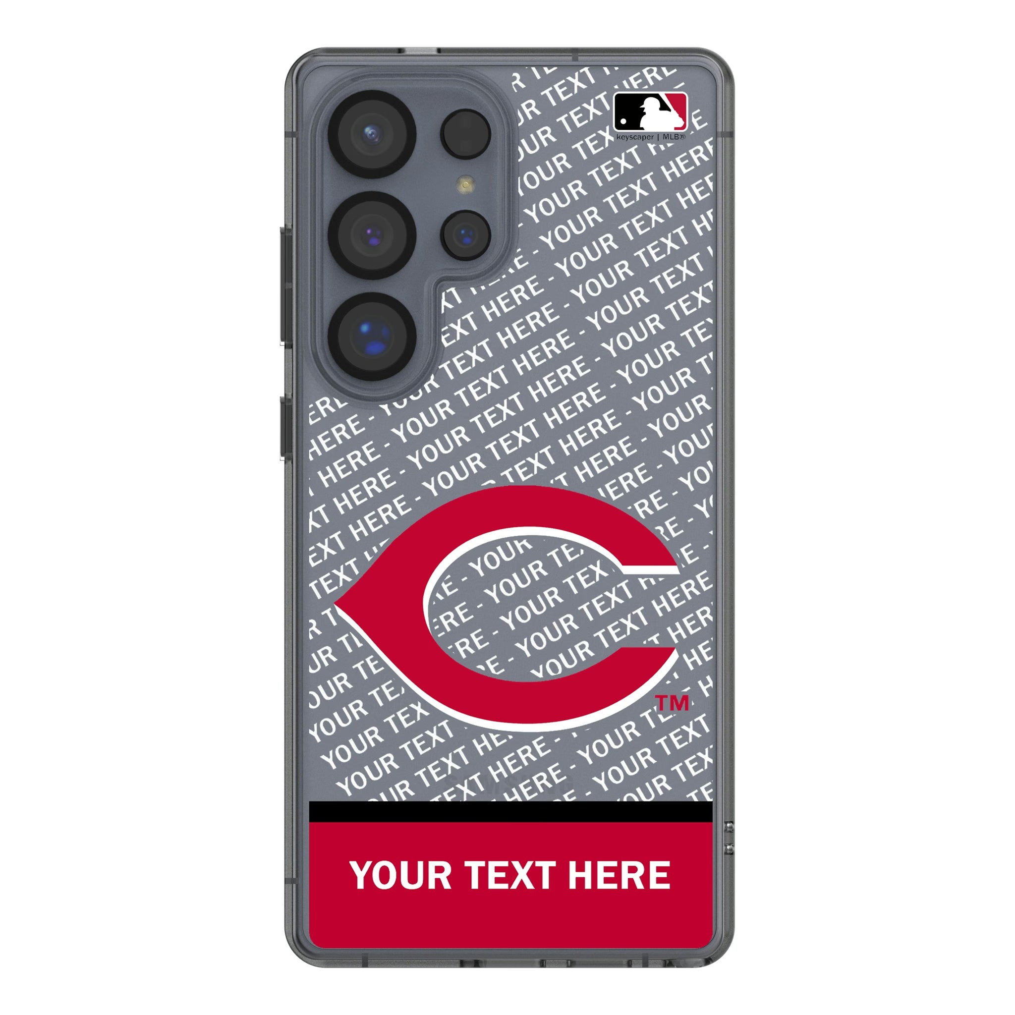 Cincinnati Reds Personalized EndZone Plus Galaxy Clear Phone Case for Samsung Galaxy