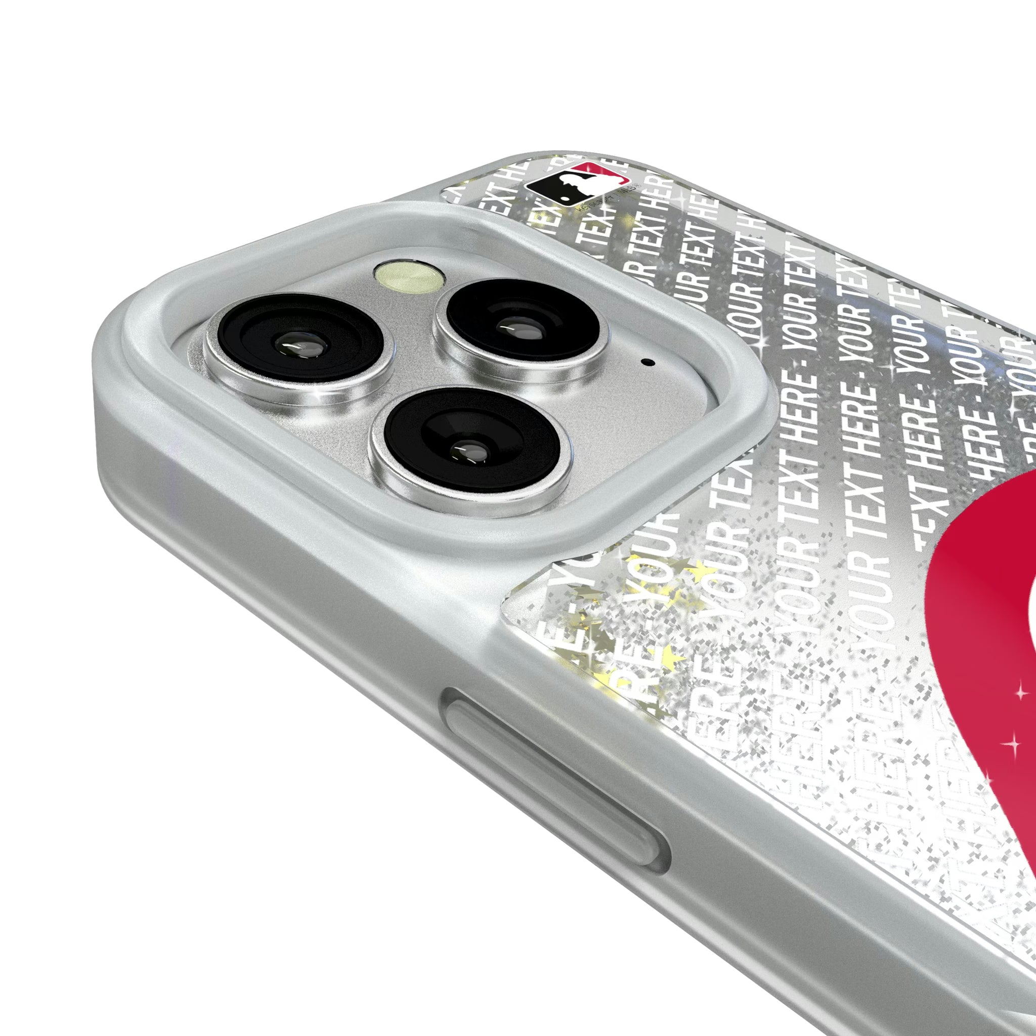 Cincinnati Reds Personalized EndZone Plus iPhone Glitter Phone Case for Apple iPhone - Detail#Device_iPhone 16 Pro