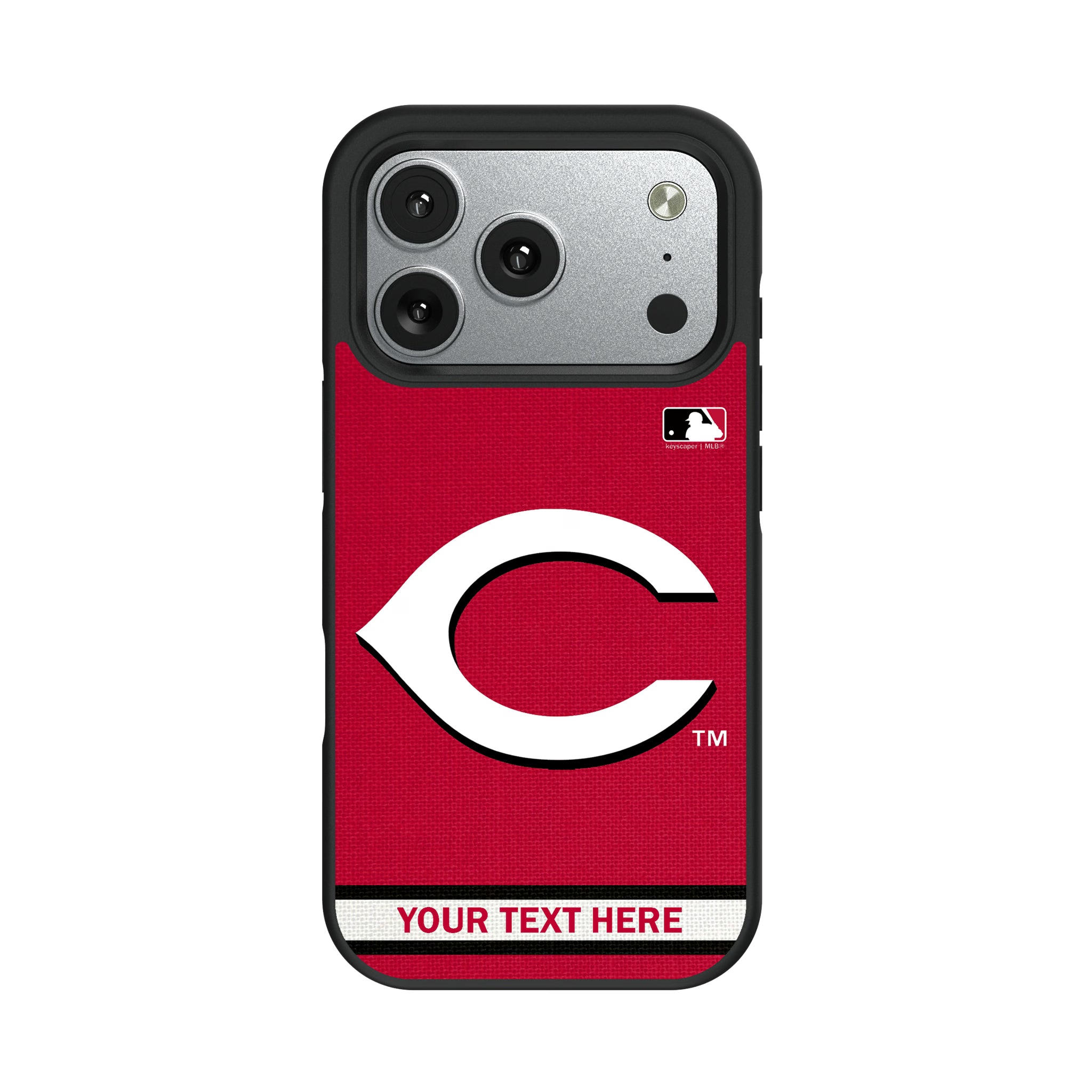 Cincinnati Reds Personalized Stripe iPhone Bump Phone Case for Apple iPhone#Device_iPhone 17 Pro