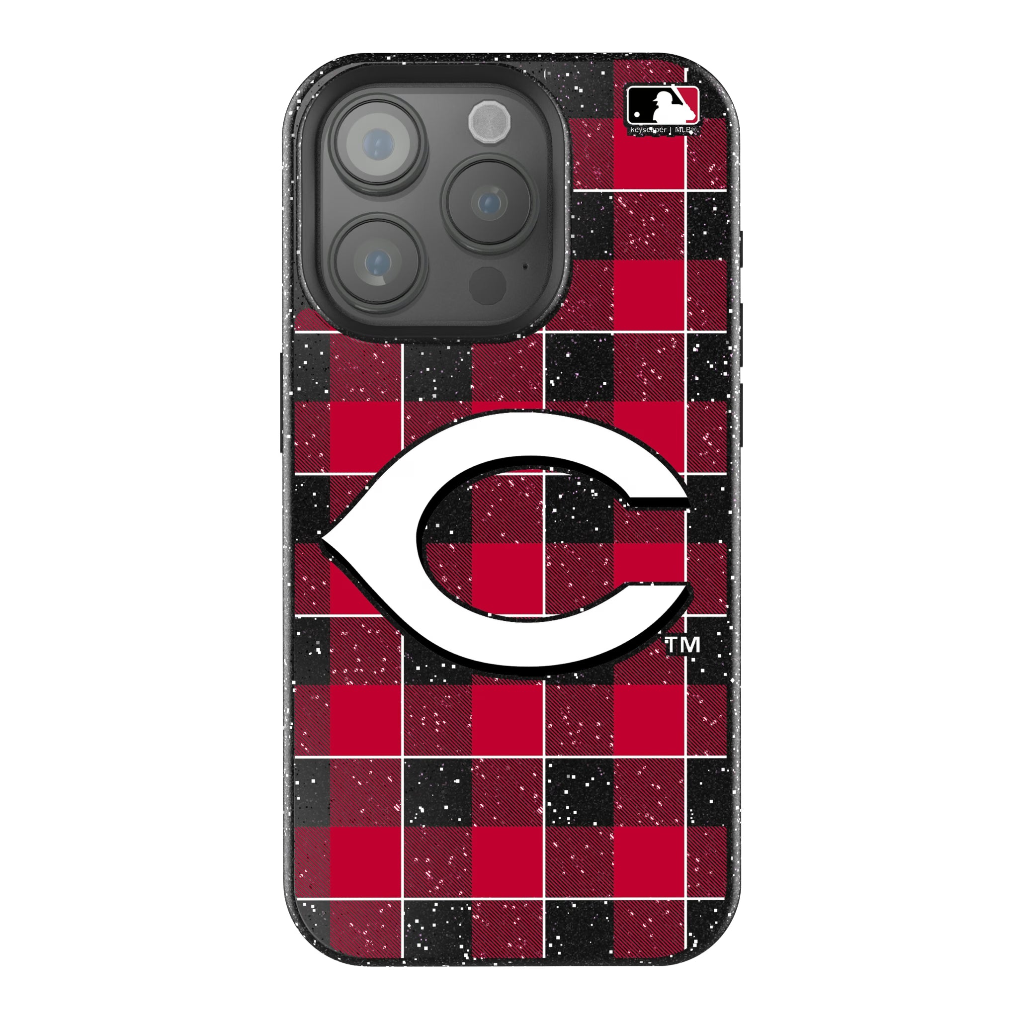 Cincinnati Reds Plaid iPhone Bling Phone Case for Apple iPhone