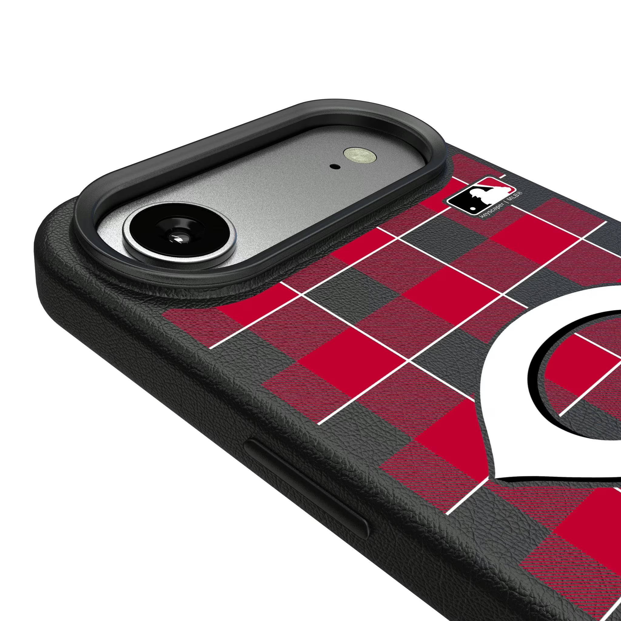 Cincinnati Reds Plaid iPhone MagSafe Compatible Phone Case for Apple iPhone - Detail#Device_iPhone Air