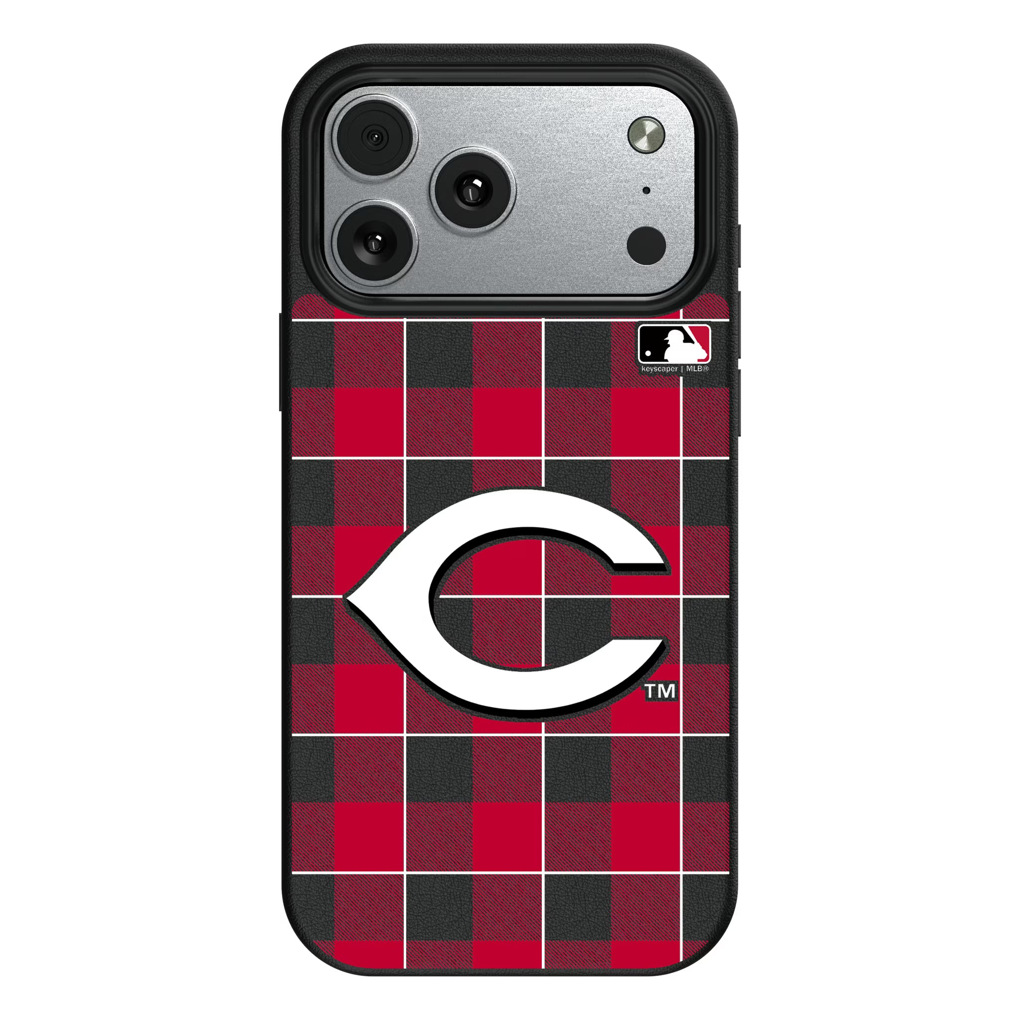 Cincinnati Reds Plaid iPhone MagSafe Compatible Phone Case for Apple iPhone#Device_iPhone 17 Pro Max