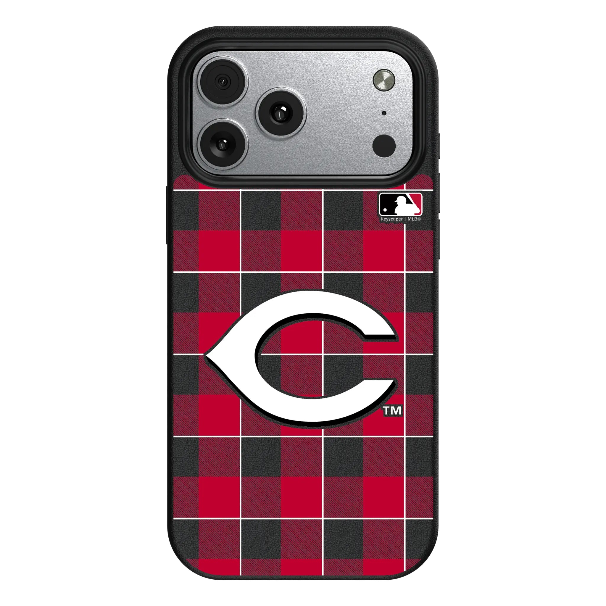 Cincinnati Reds Plaid iPhone MagSafe Compatible Phone Case for Apple iPhone#Device_iPhone 17 Pro Max
