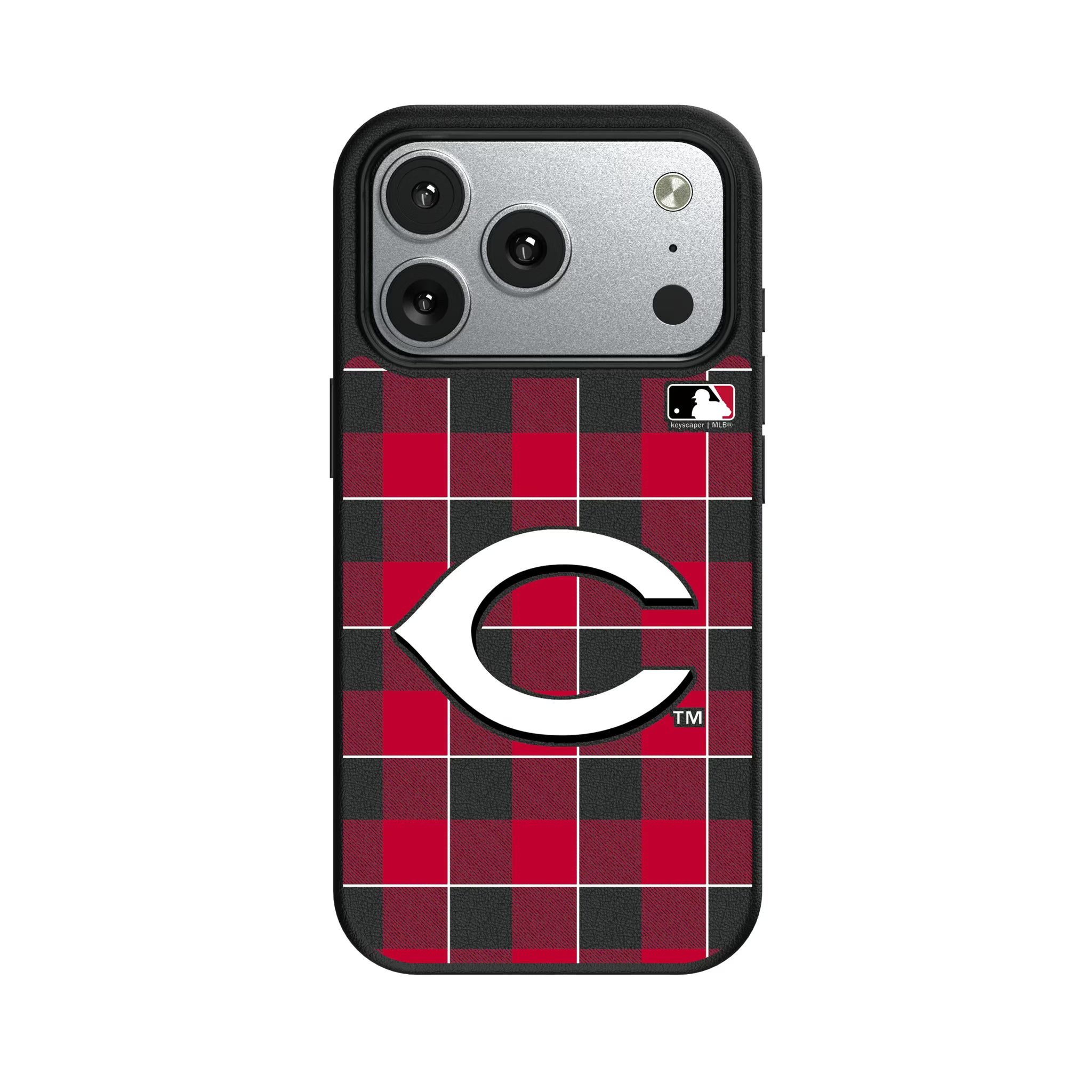 Cincinnati Reds Plaid iPhone MagSafe Compatible Phone Case for Apple iPhone#Device_iPhone 17 Pro