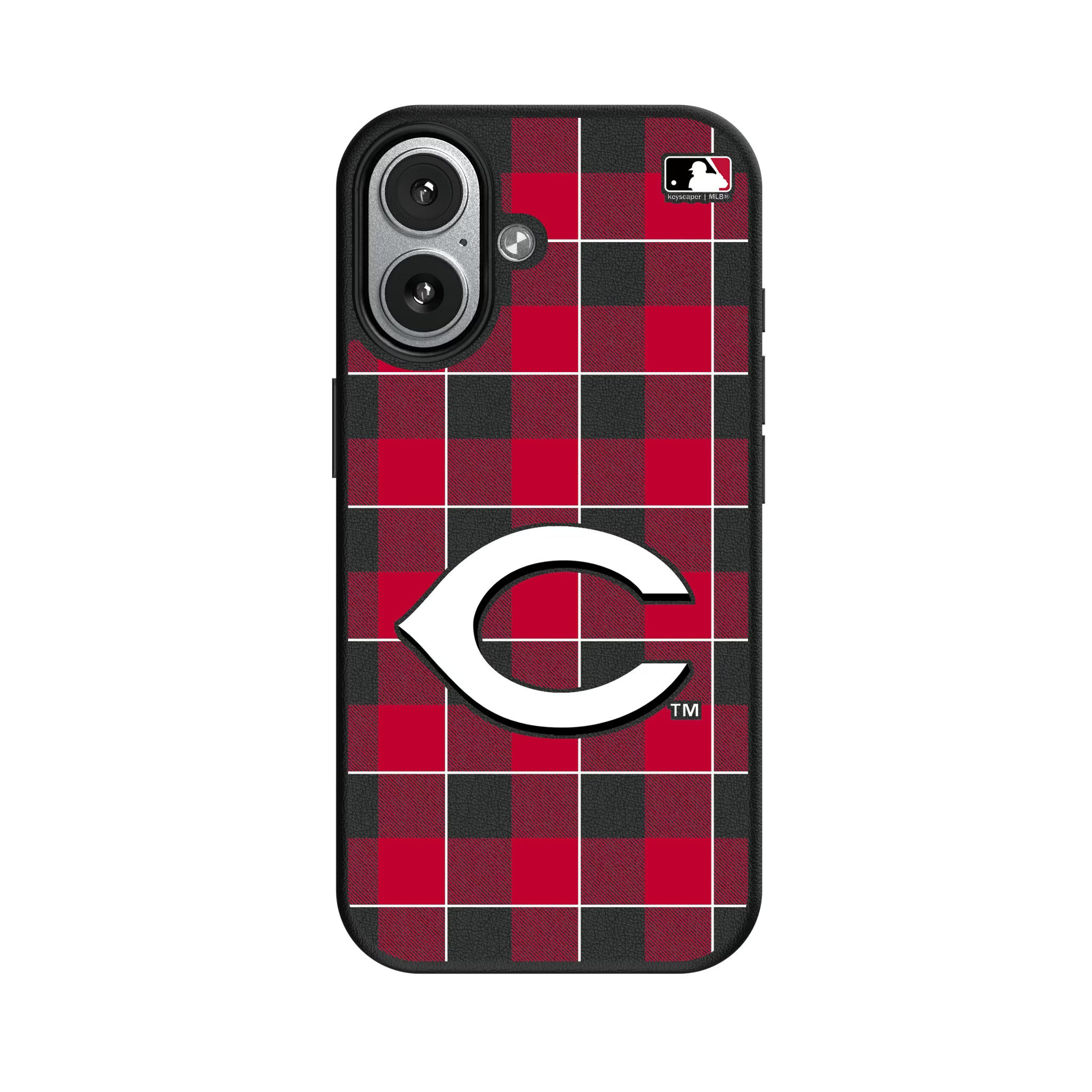 Cincinnati Reds Plaid iPhone MagSafe Compatible Phone Case for Apple iPhone#Device_iPhone 17