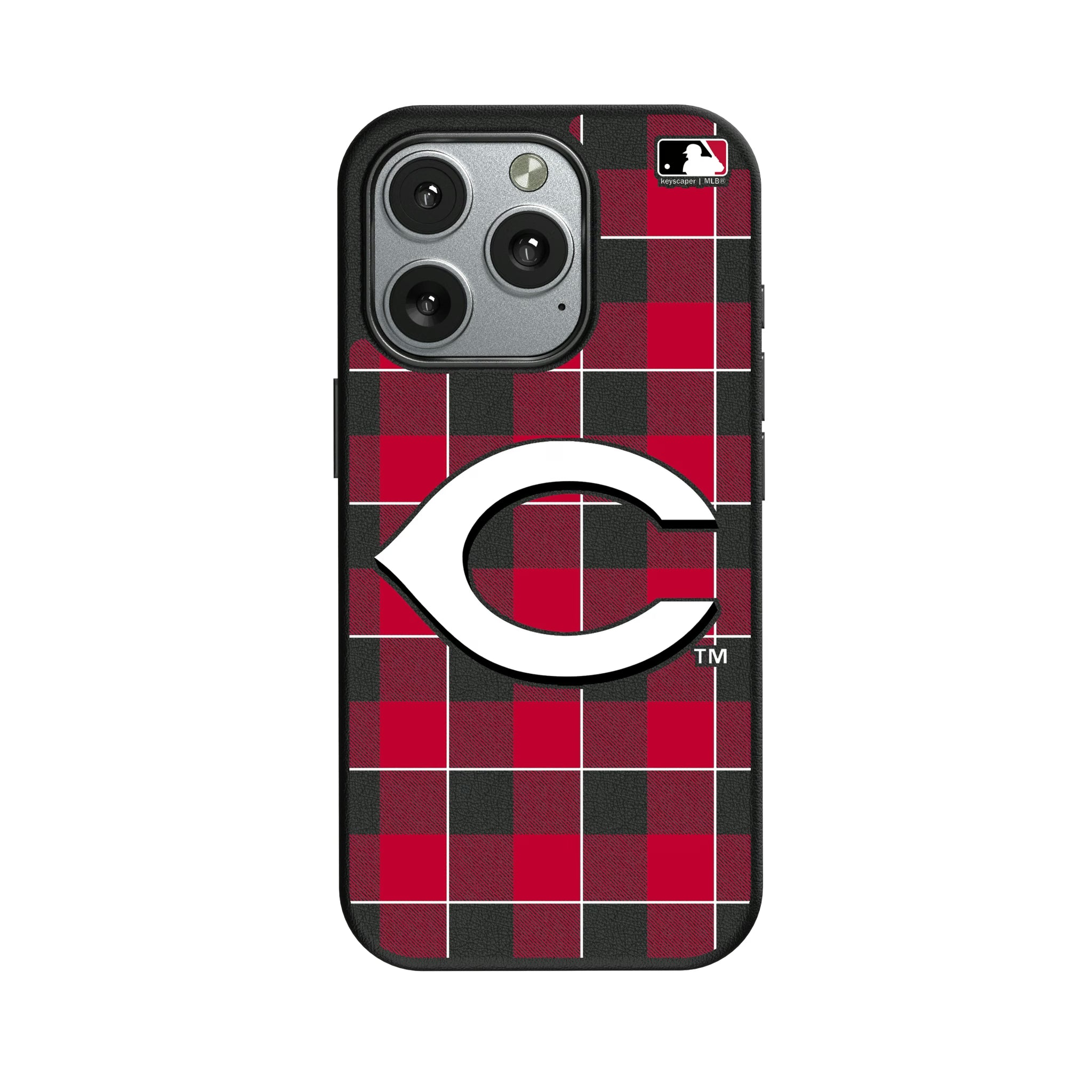 Cincinnati Reds Plaid iPhone MagSafe Compatible Phone Case for Apple iPhone