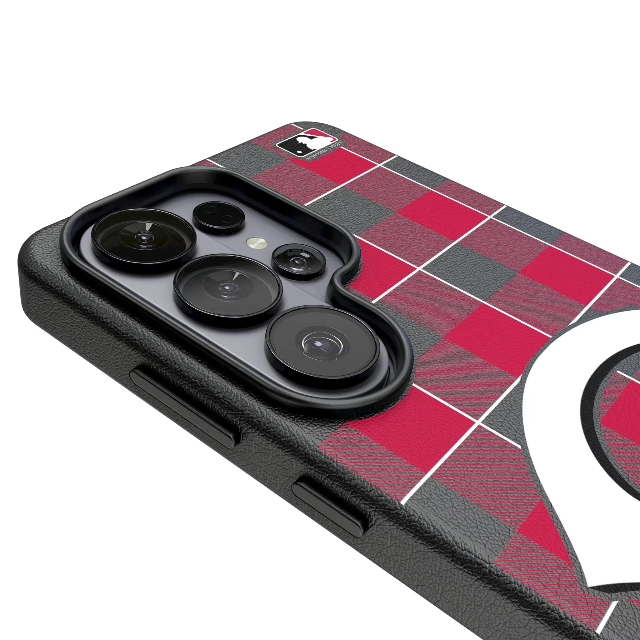 Cincinnati Reds Plaid Galaxy MagSafe Compatible Phone Case for Samsung Galaxy - Detail#Device_Galaxy S26 Ultra