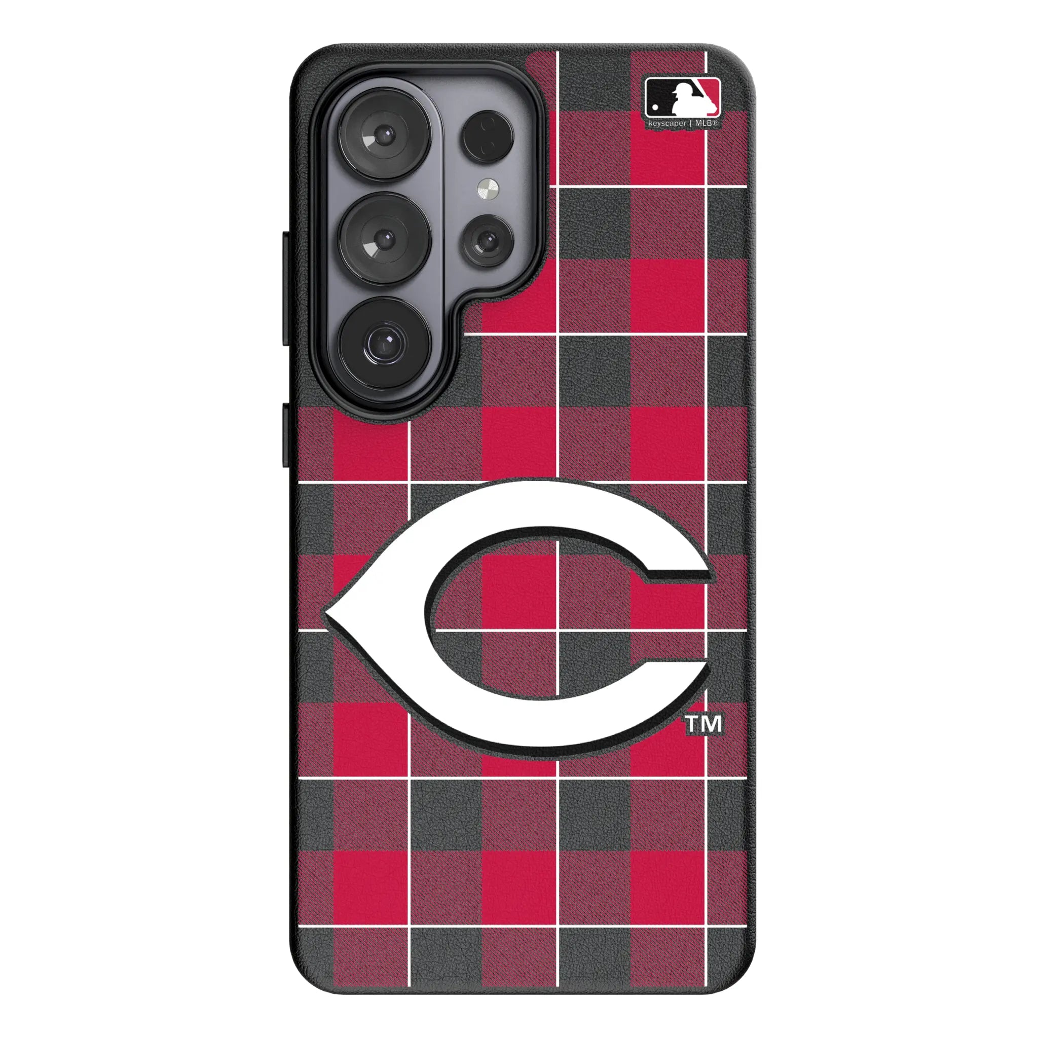 Cincinnati Reds Plaid Galaxy MagSafe Compatible Phone Case for Samsung Galaxy#Device_Galaxy S26 Ultra