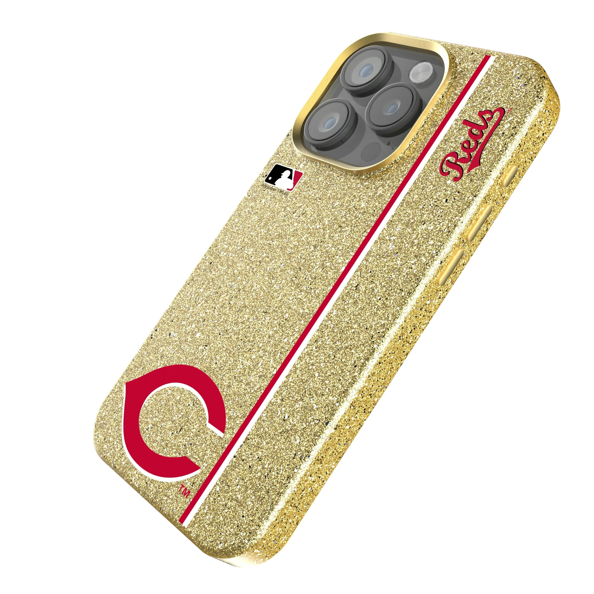 Cincinnati Reds Sidebar iPhone Bling Phone Case for Apple iPhone - Isometric View