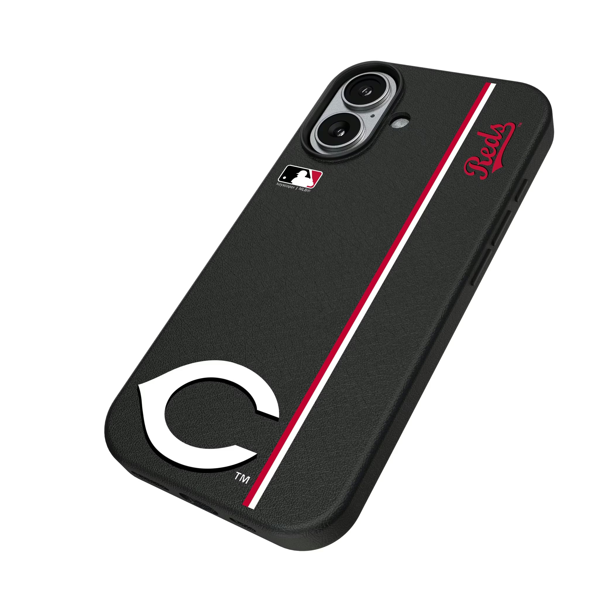 Cincinnati Reds Sidebar iPhone MagSafe Compatible Phone Case for Apple iPhone - Isometric View#Device_iPhone 17