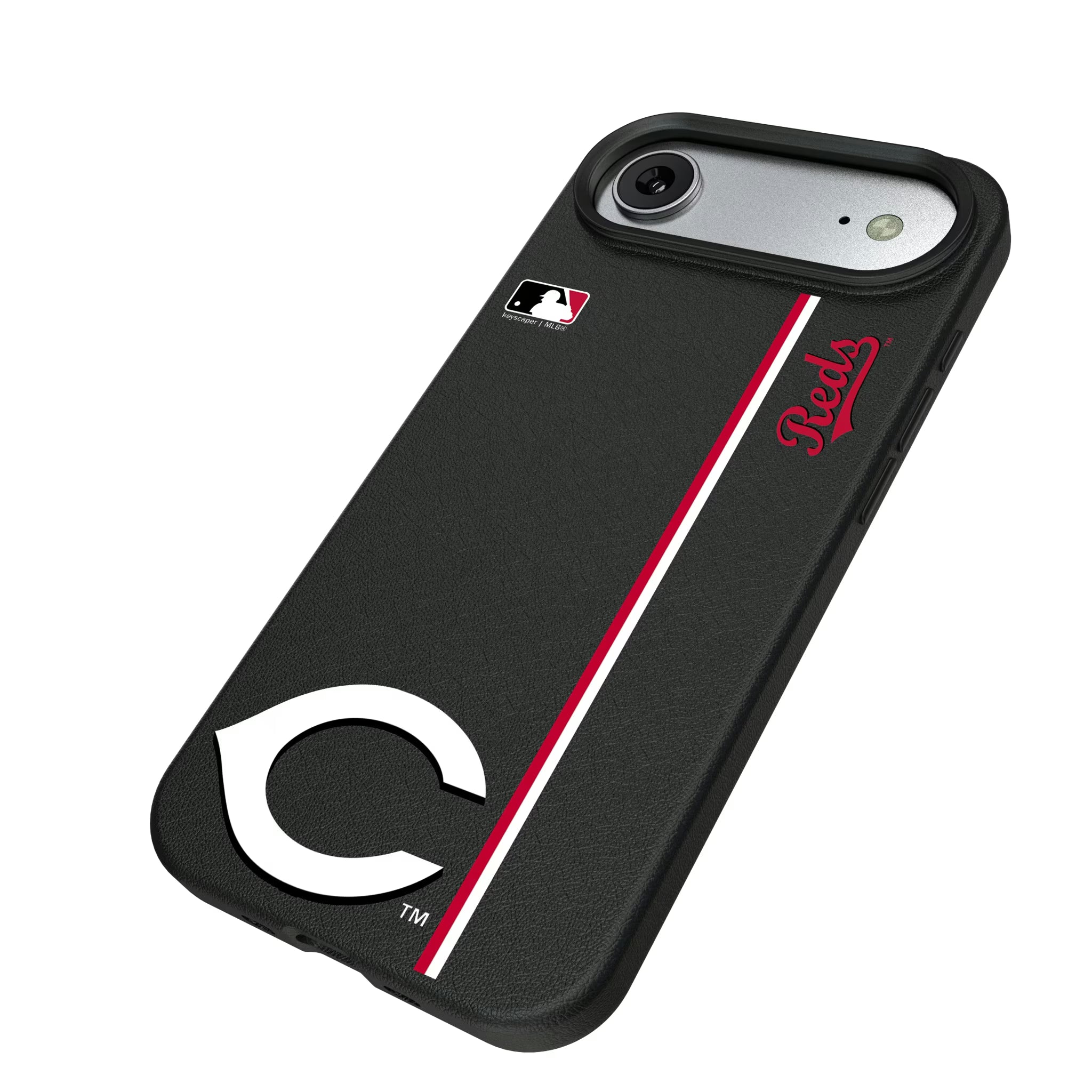Cincinnati Reds Sidebar iPhone MagSafe Compatible Phone Case for Apple iPhone - Isometric View#Device_iPhone Air