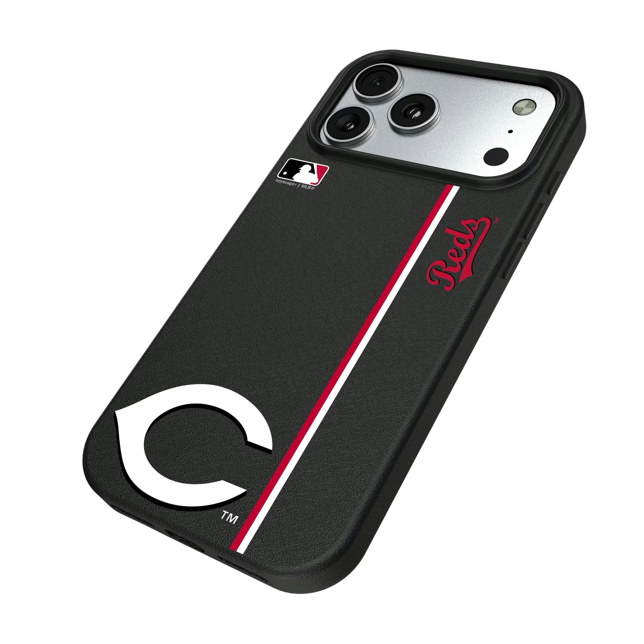Cincinnati Reds Sidebar iPhone MagSafe Compatible Phone Case for Apple iPhone - Isometric View#Device_iPhone 17 Pro Max