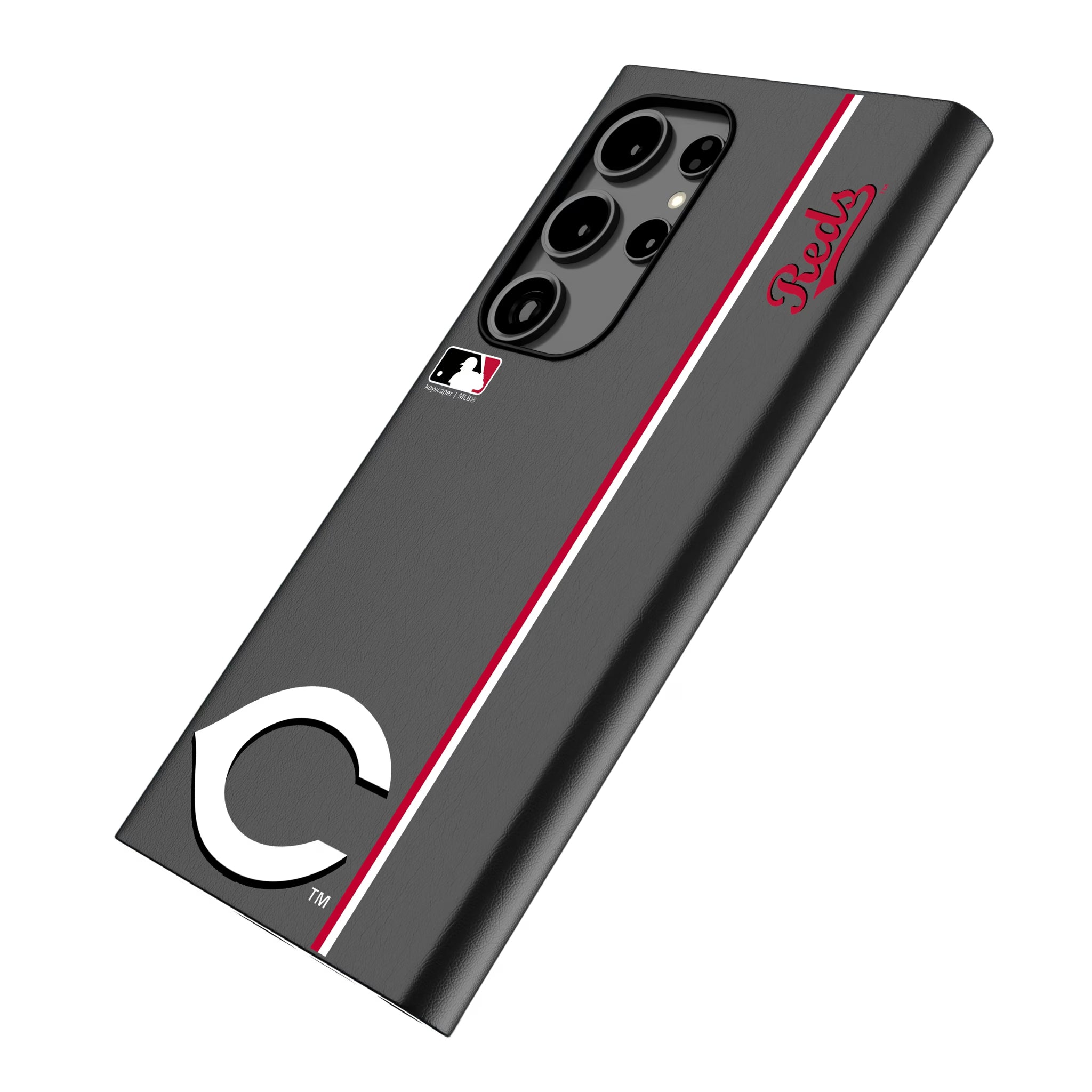 Cincinnati Reds Sidebar Galaxy MagSafe Compatible Phone Case for Samsung Galaxy - Isometric View
