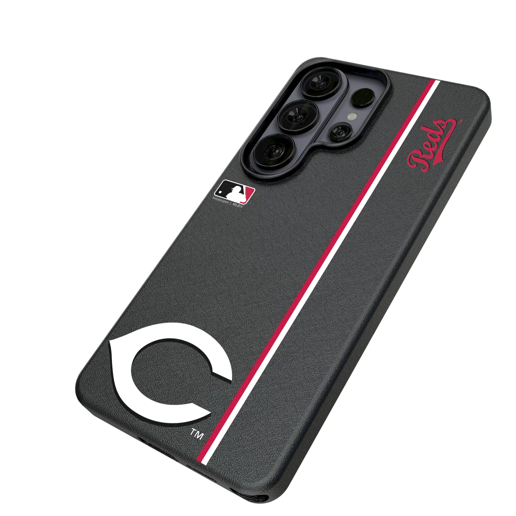 Cincinnati Reds Sidebar Galaxy MagSafe Compatible Phone Case for Samsung Galaxy - Isometric View#Device_Galaxy S26 Ultra