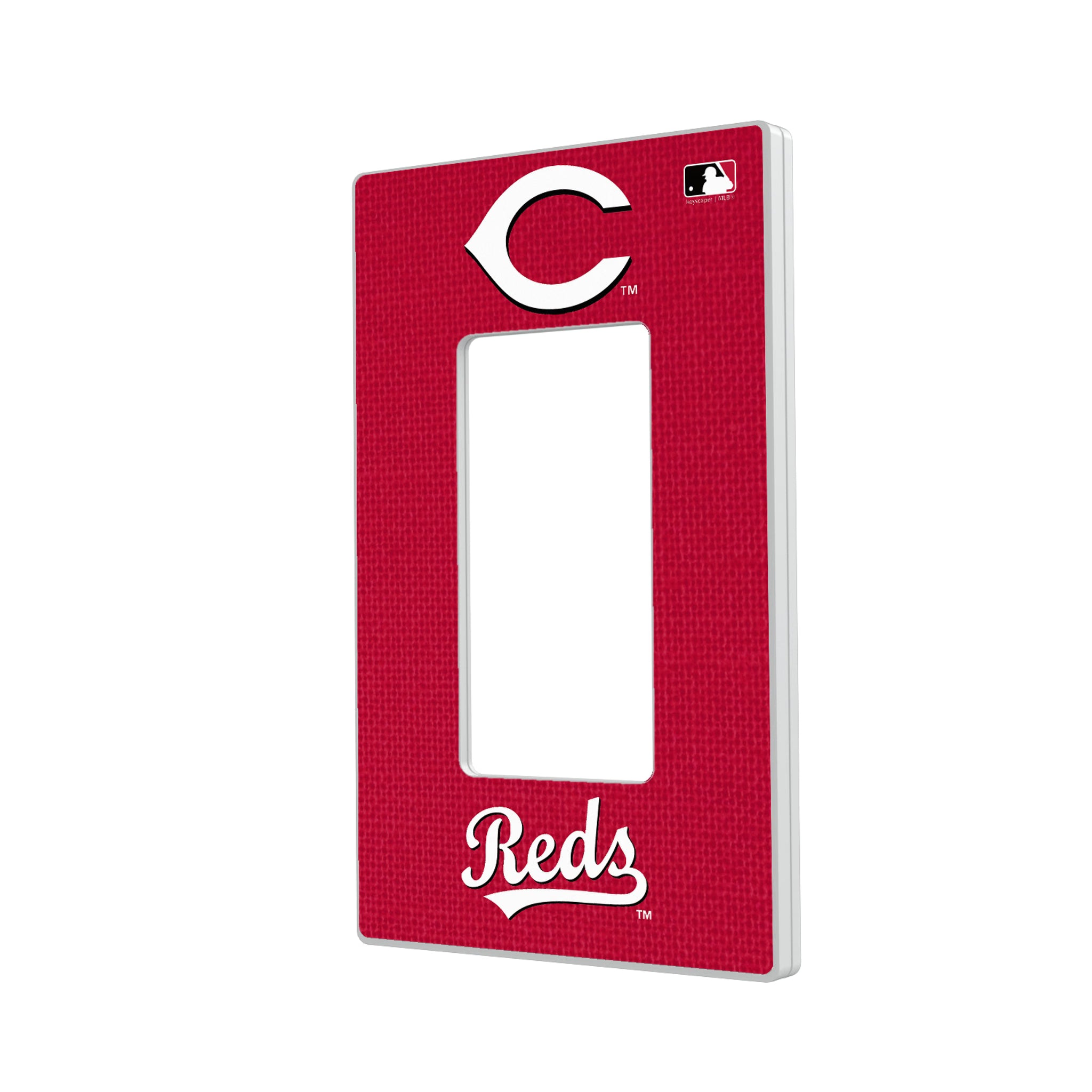 Cincinnati Reds Solid Hidden-Screw Light Switch Plate#Style_Single Rocker