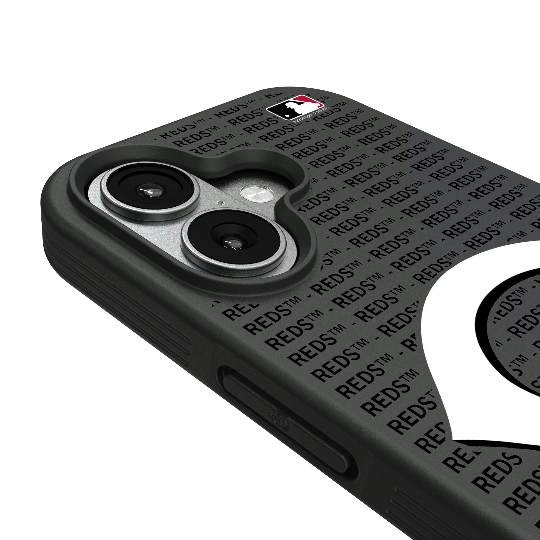 Cincinnati Reds Text Backdrop iPhone Bump Phone Case for Apple iPhone - Detail#Device_iPhone 17