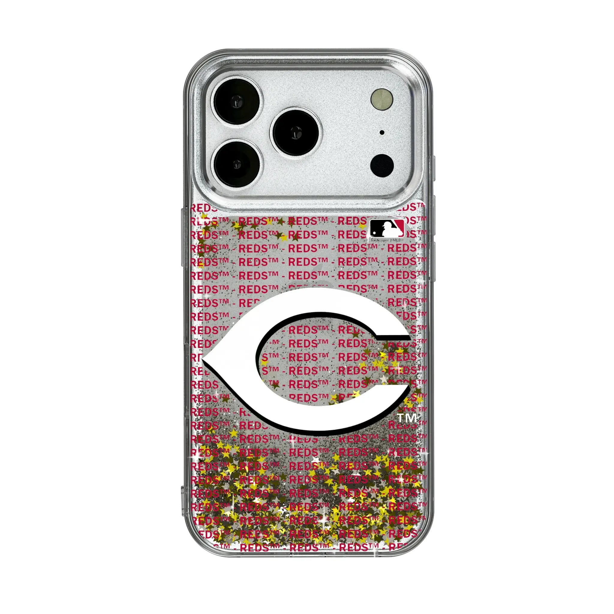 Cincinnati Reds Text Backdrop iPhone Glitter Phone Case for Apple iPhone