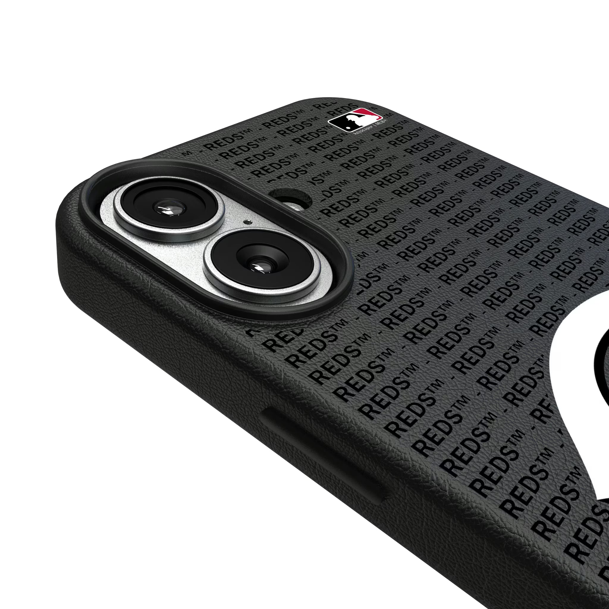 Cincinnati Reds Text Backdrop iPhone MagSafe Compatible Phone Case for Apple iPhone - Detail#Device_iPhone 17