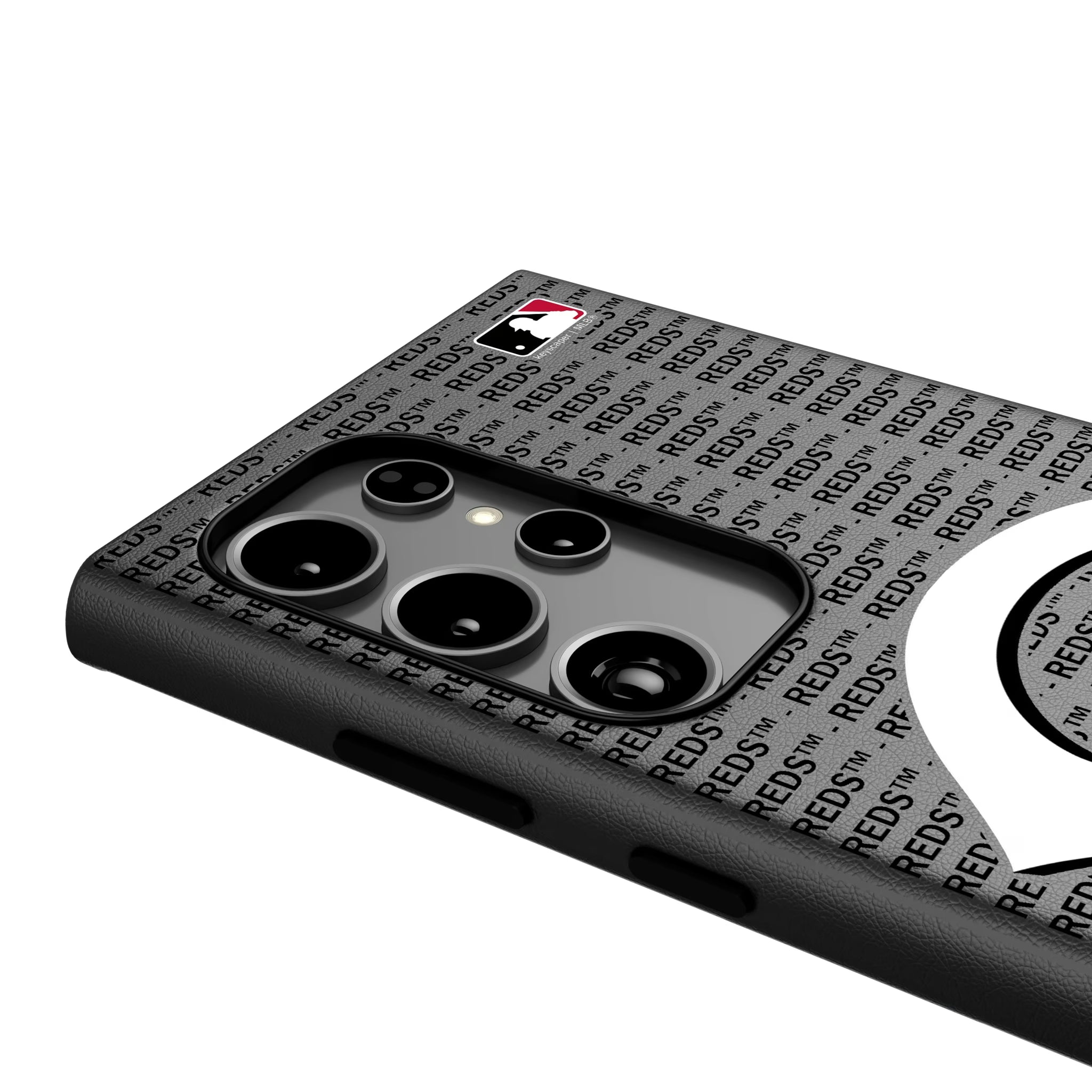 Cincinnati Reds Text Backdrop Galaxy MagSafe Compatible Phone Case for Samsung Galaxy - Detail