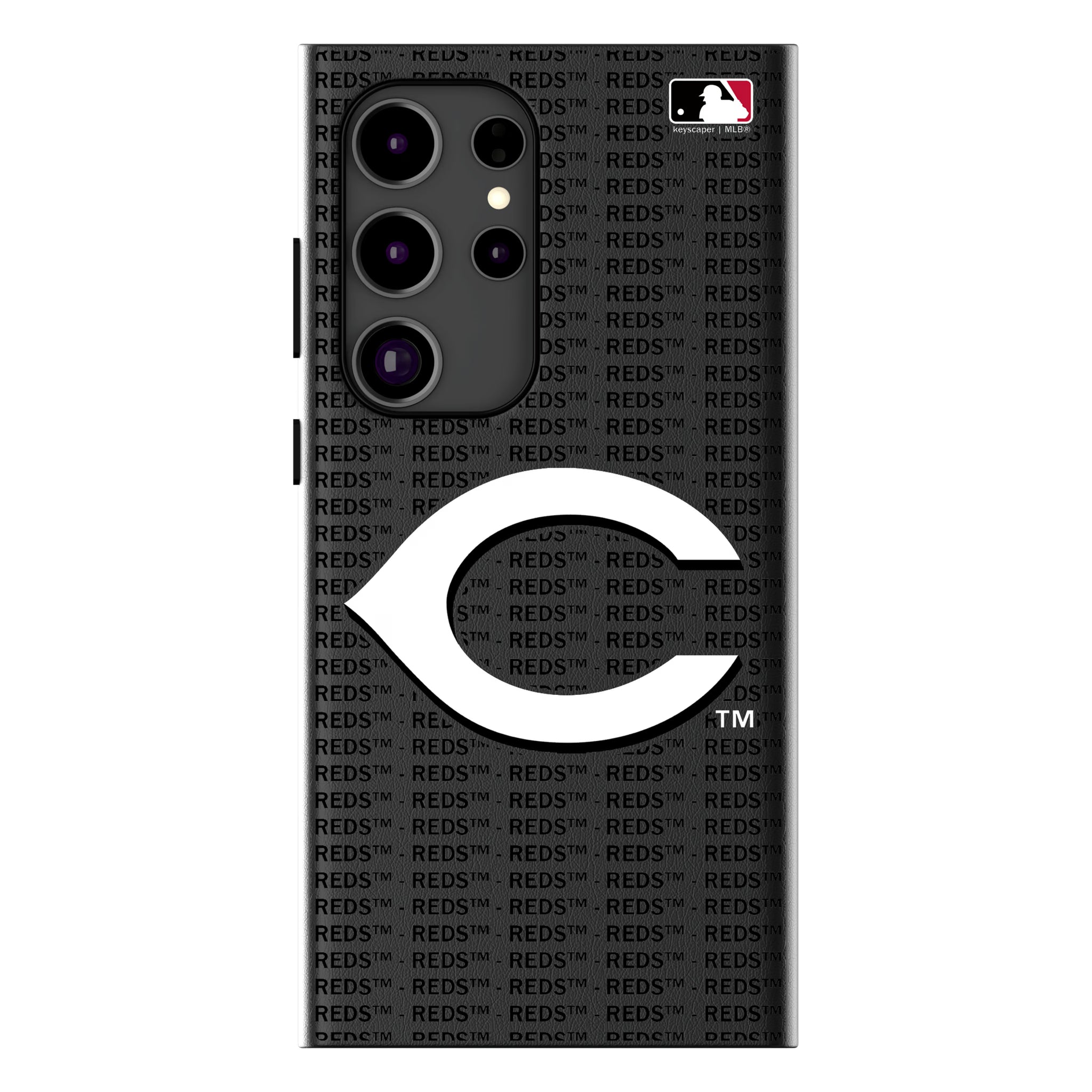 Cincinnati Reds Text Backdrop Galaxy MagSafe Compatible Phone Case for Samsung Galaxy